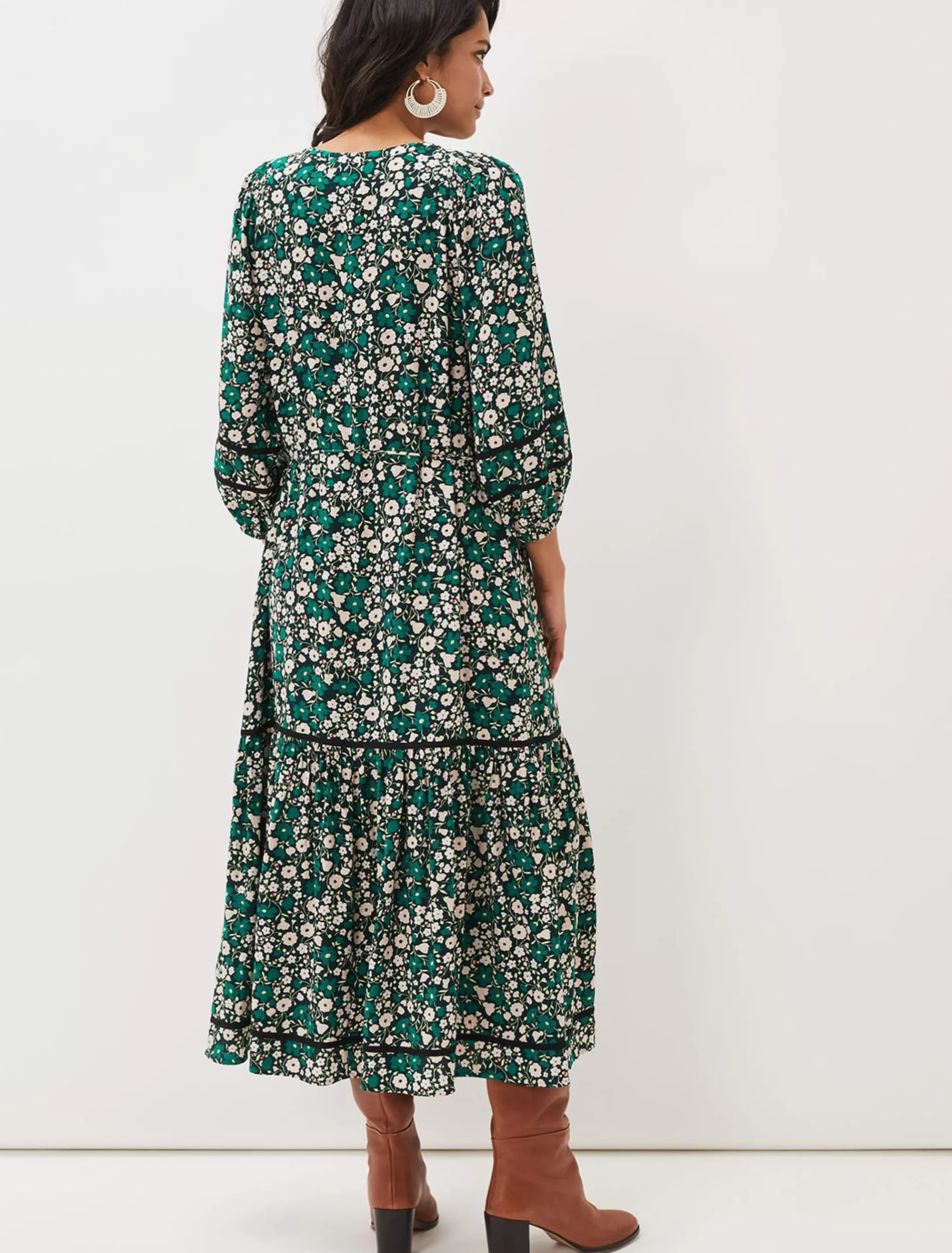 Phase Eight Ava Floral Midaxi Dress Multi-Coloured Store