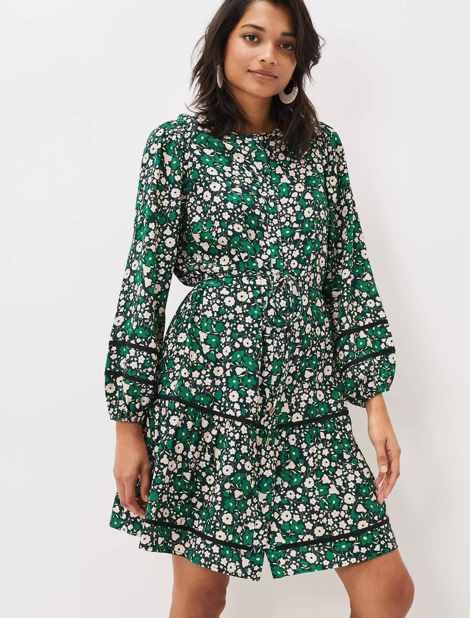 Phase Eight Ava Floral Mini Dress Multi-Coloured Clearance
