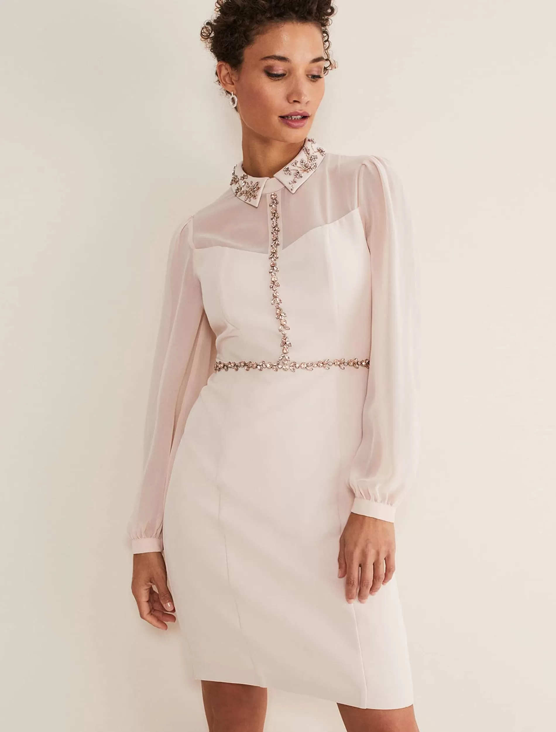 Phase Eight Avah Embellished Fitted Dress Cameo Best Sale