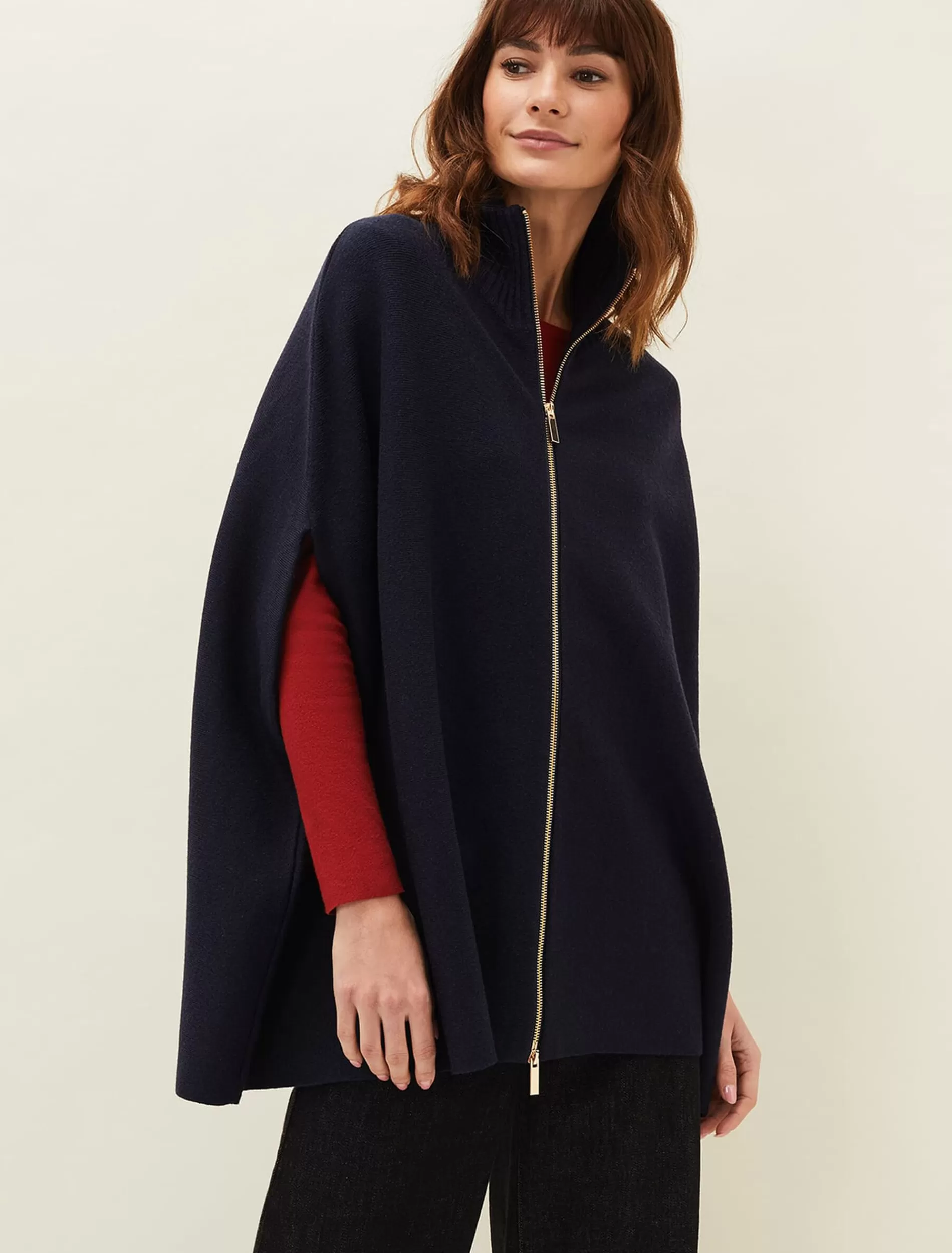 Phase Eight Avan Double Ended Zip Cape Navy Shop
