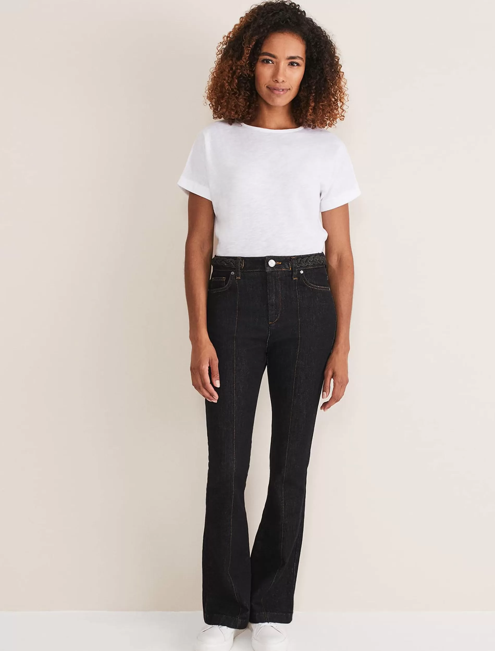 Phase Eight Ayca Topstitch Bootcut Jeans Black Best Sale