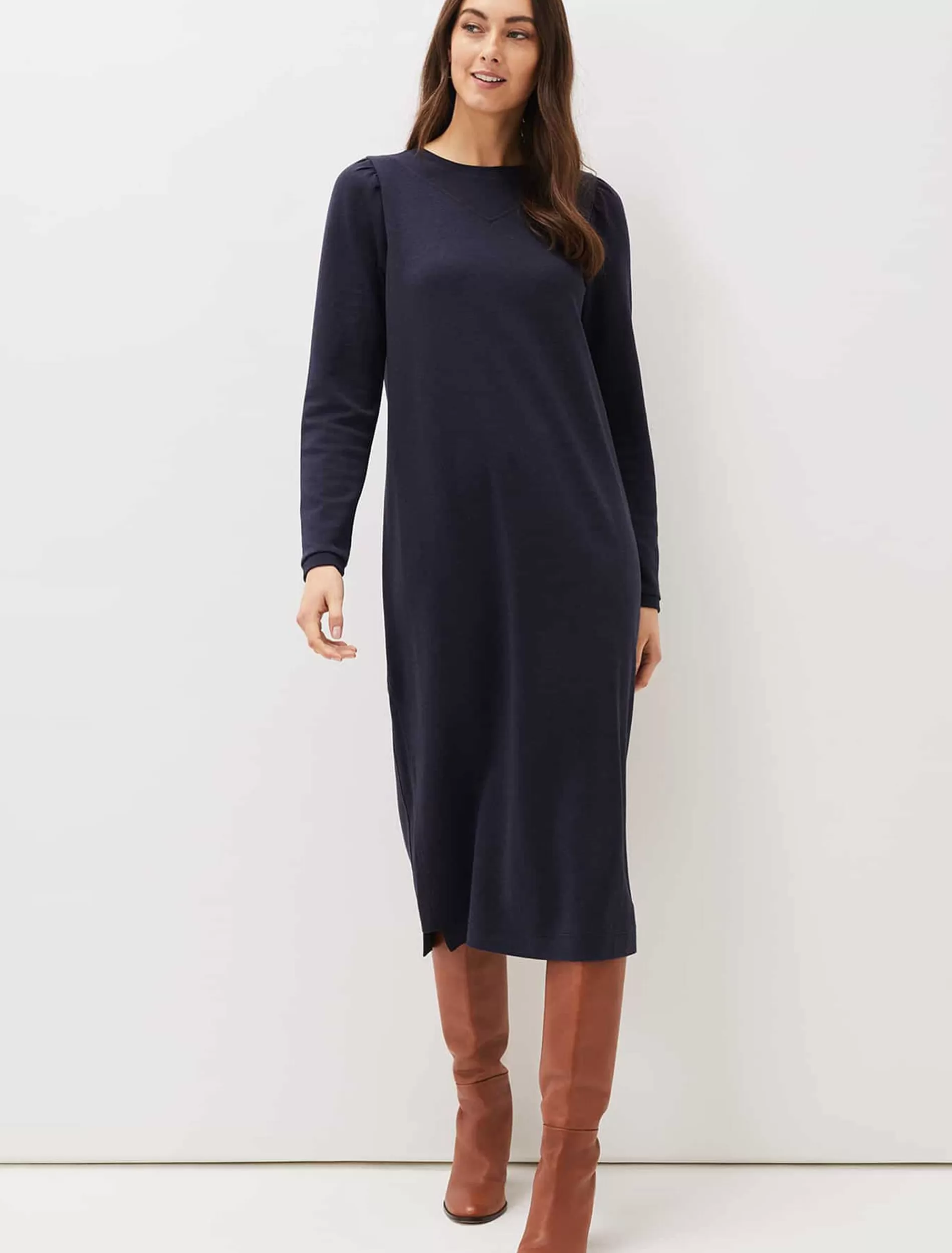 Phase Eight Aysa Midi Jersey Dress Navy Cheap
