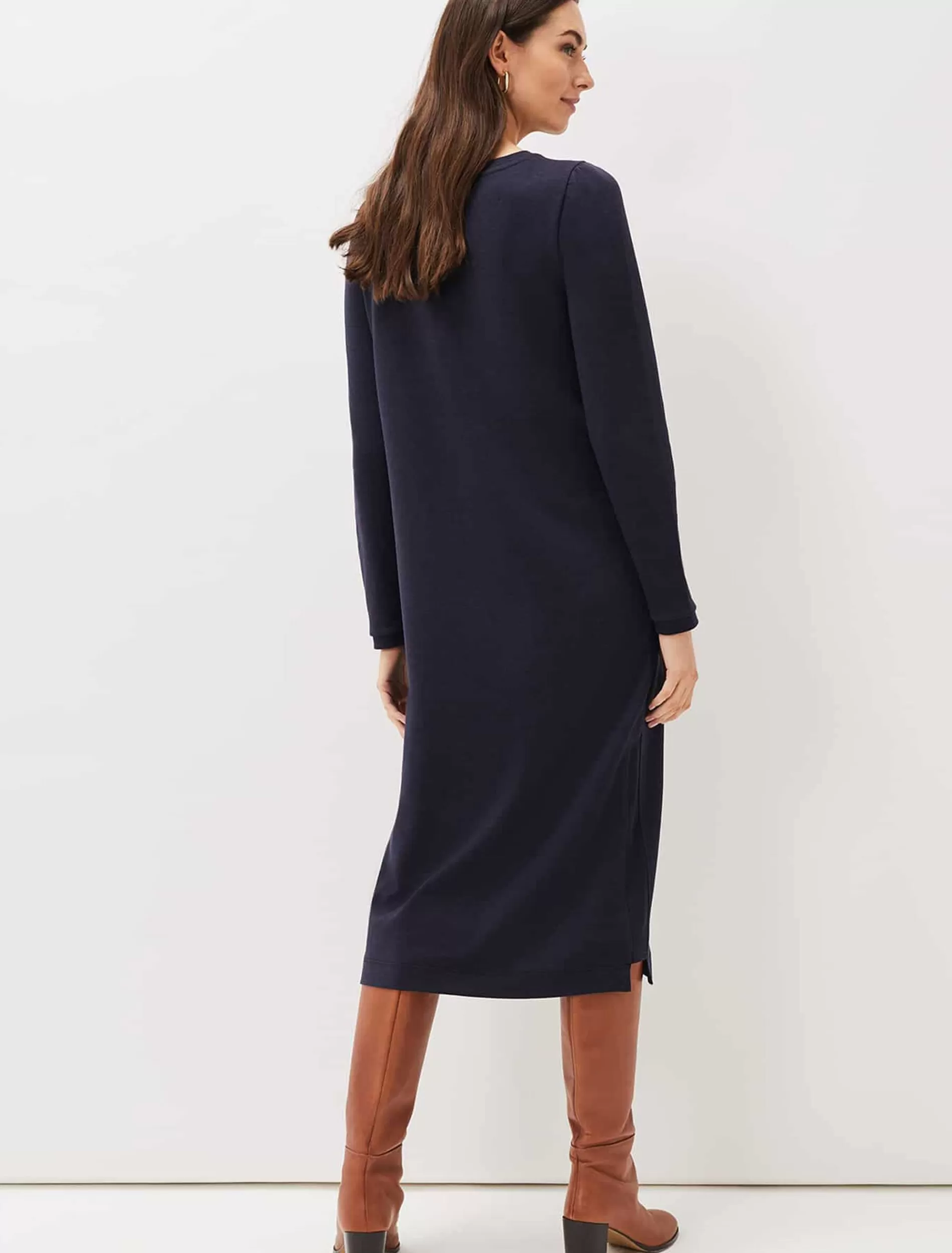 Phase Eight Aysa Midi Jersey Dress Navy Cheap