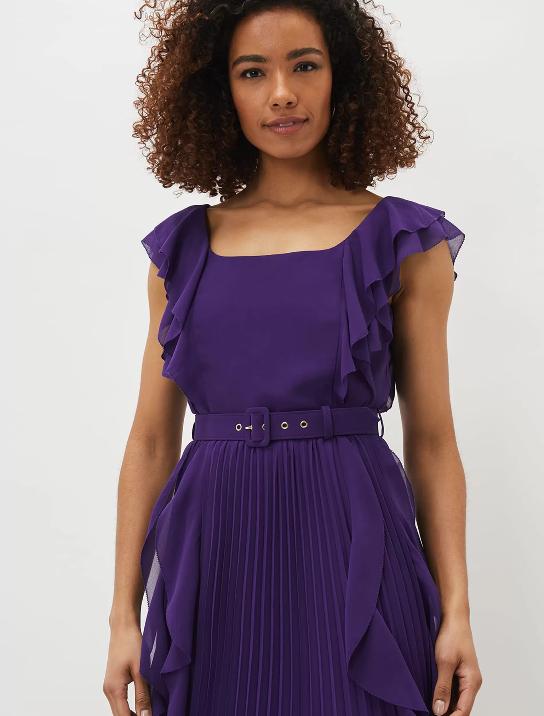 Phase Eight Bailey Pleated Dress Violet Shop