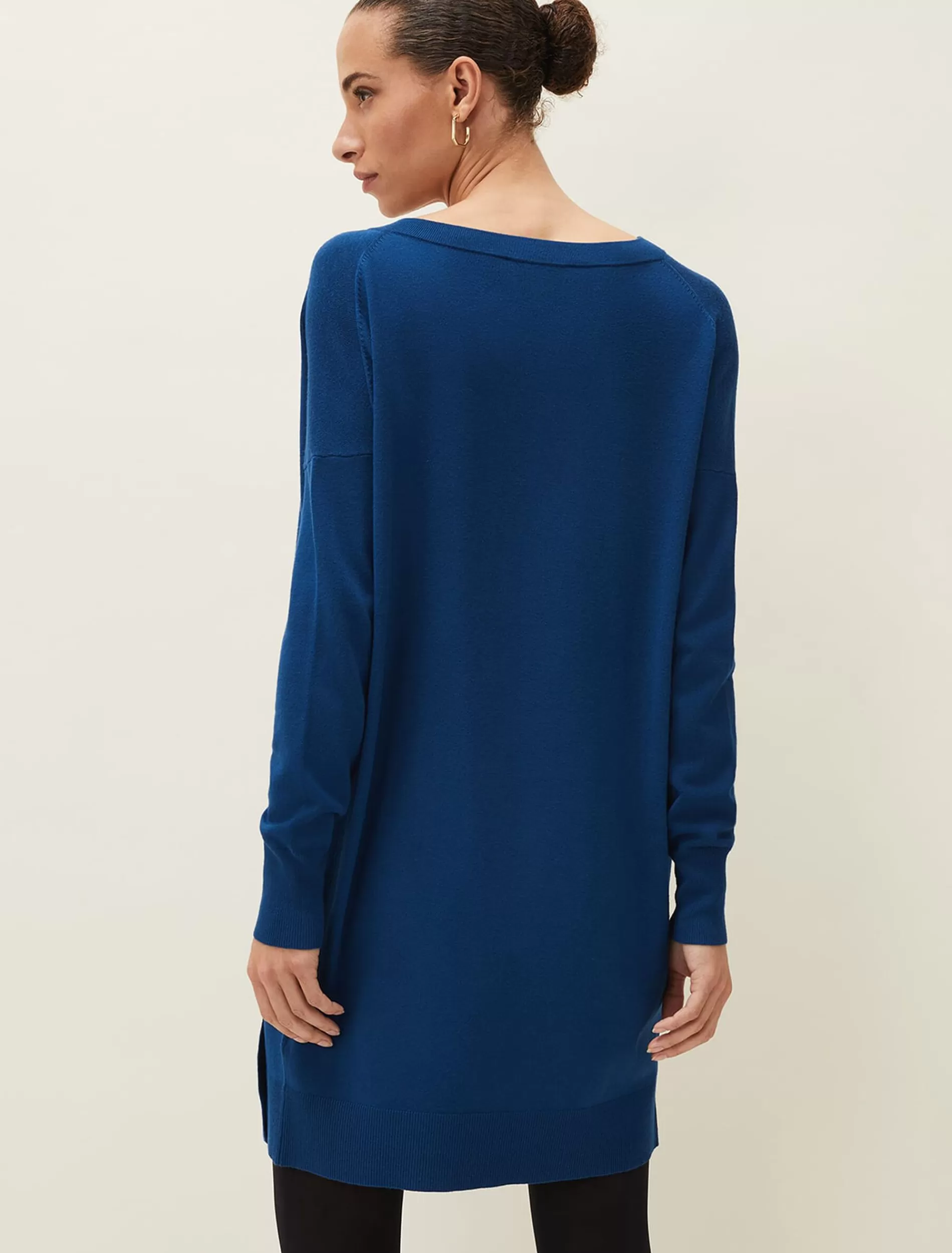 Phase Eight Bailie Button Knitted Dress Petrol Store