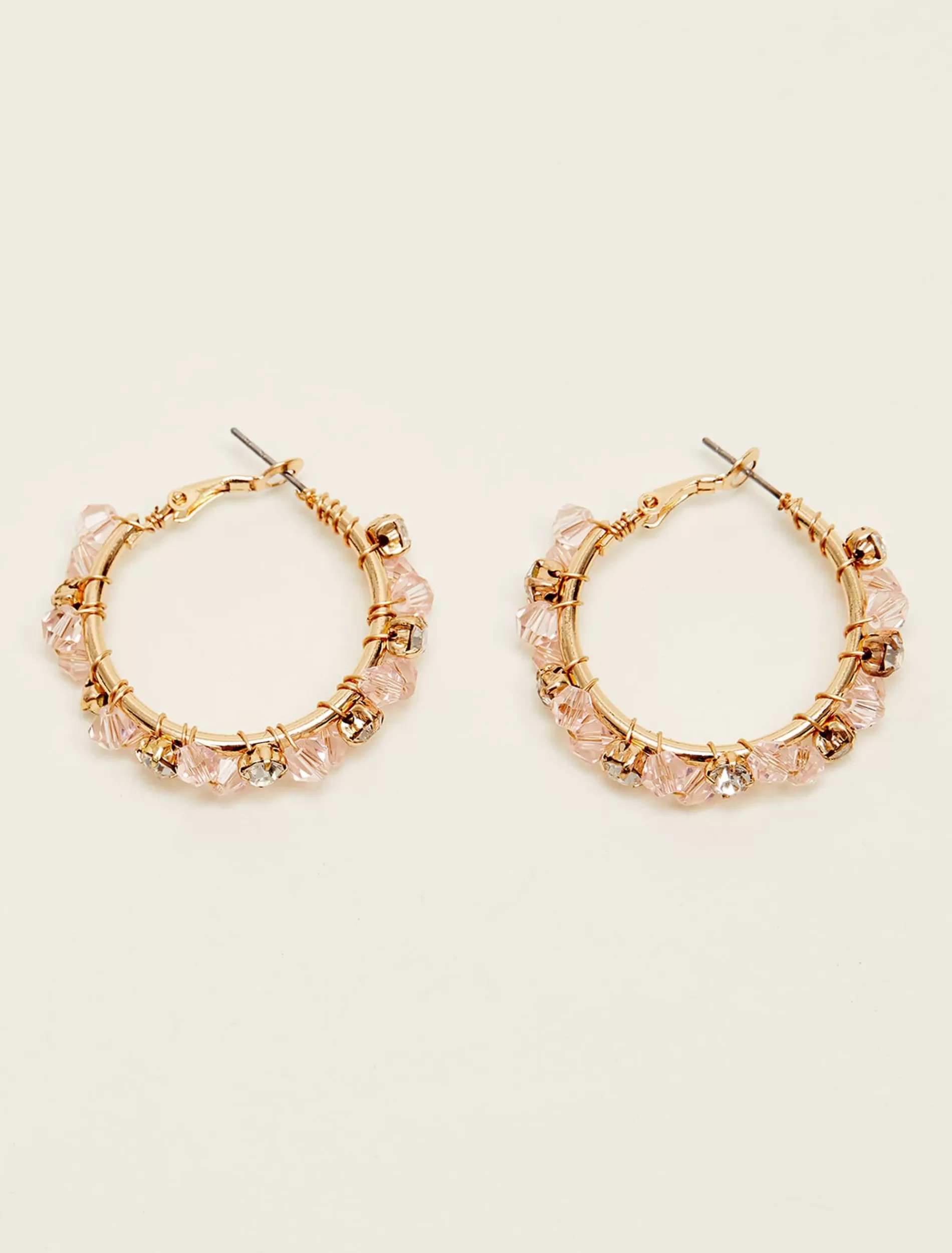 Phase Eight Beaded Hoop Earrings Gold Cheap