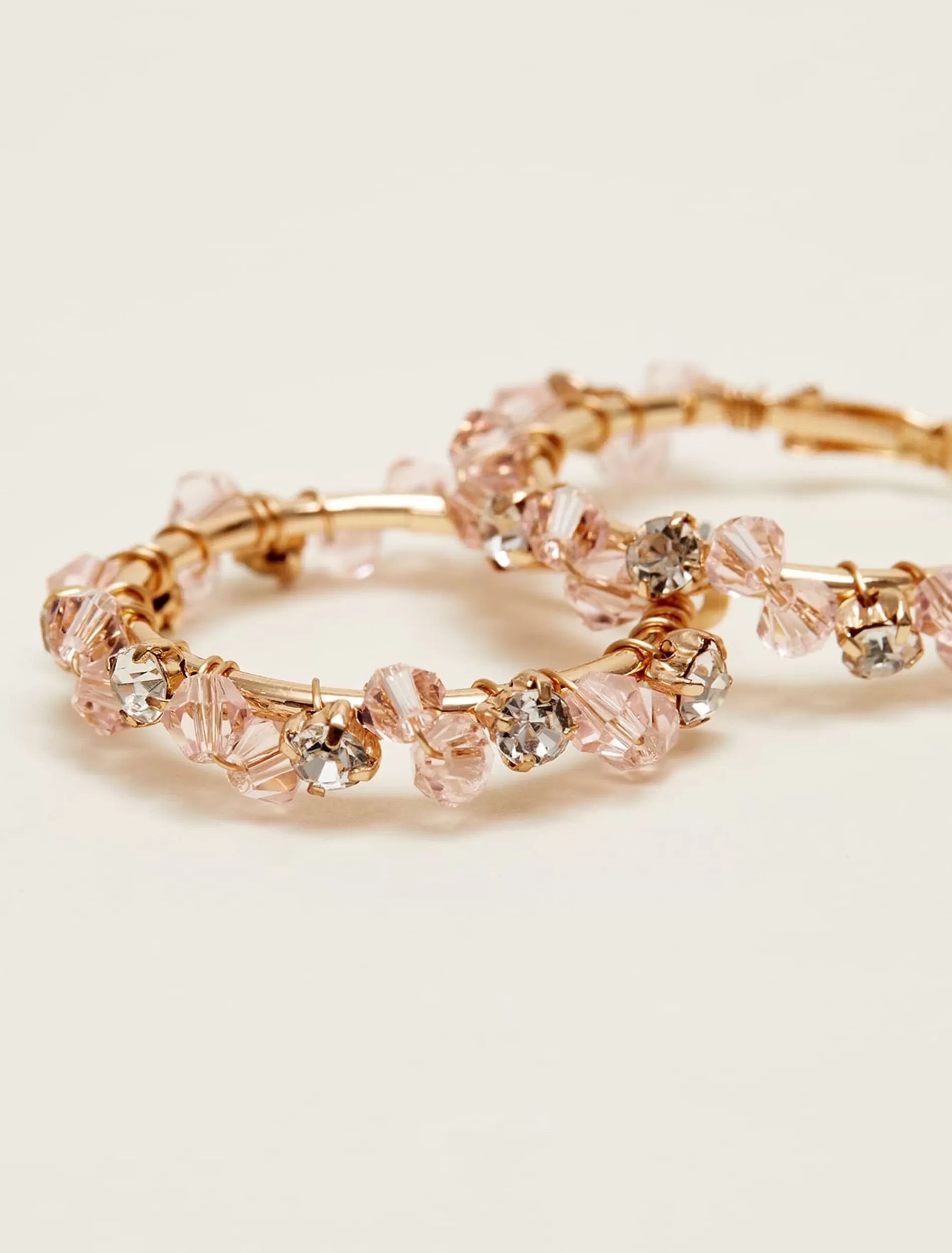 Phase Eight Beaded Hoop Earrings Gold Cheap