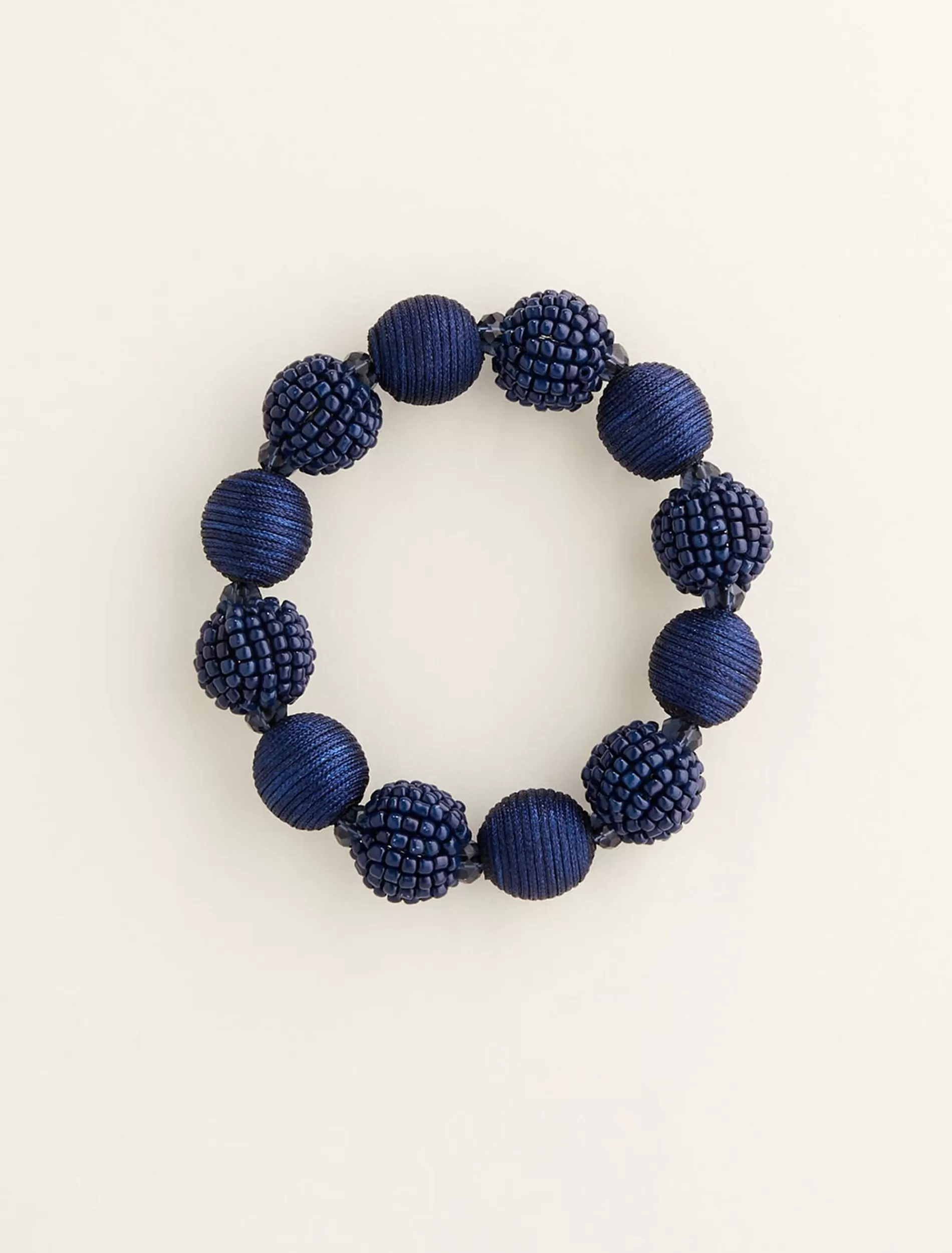 Phase Eight Beaded Stretch Bracelet Navy Cheap