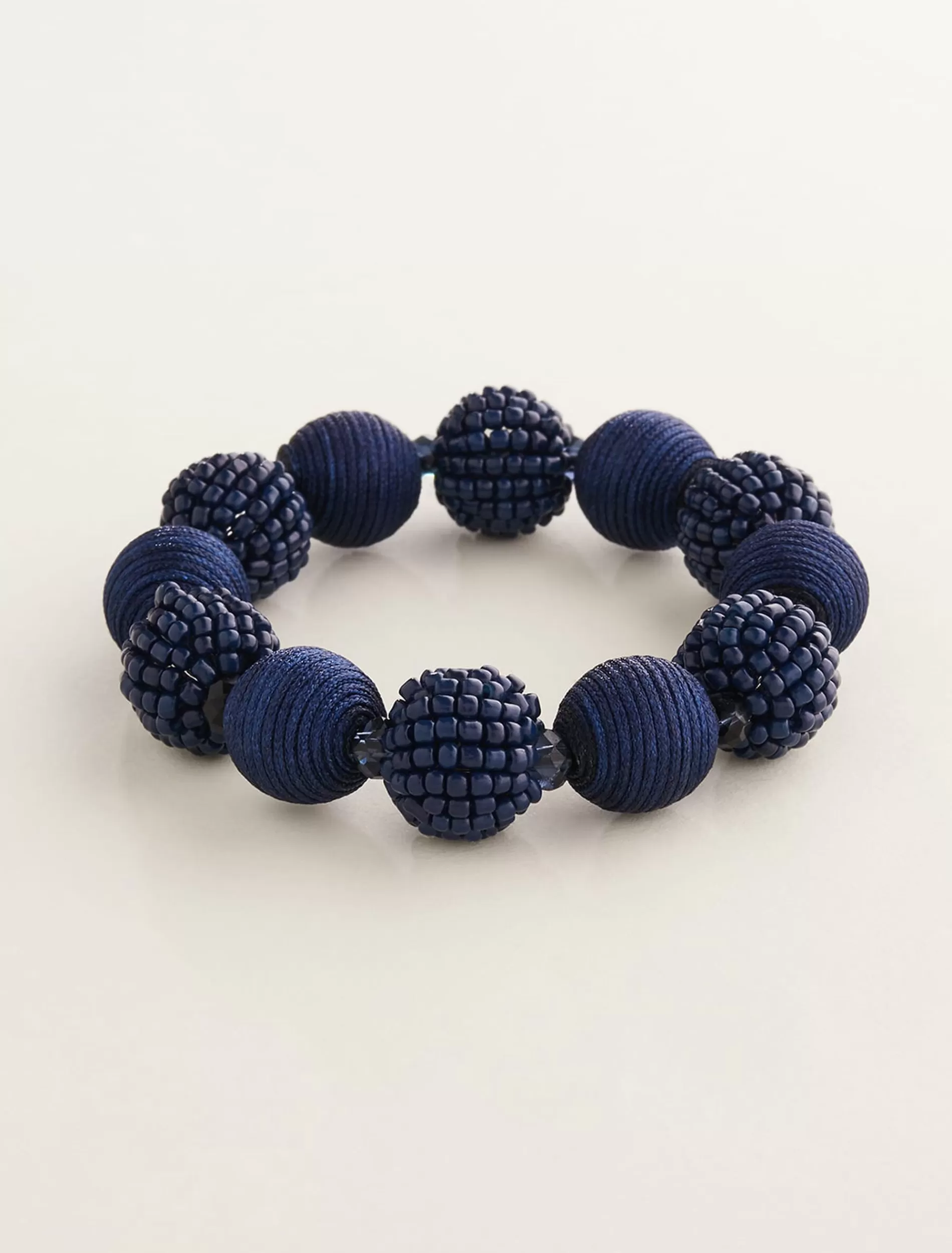 Phase Eight Beaded Stretch Bracelet Navy Cheap