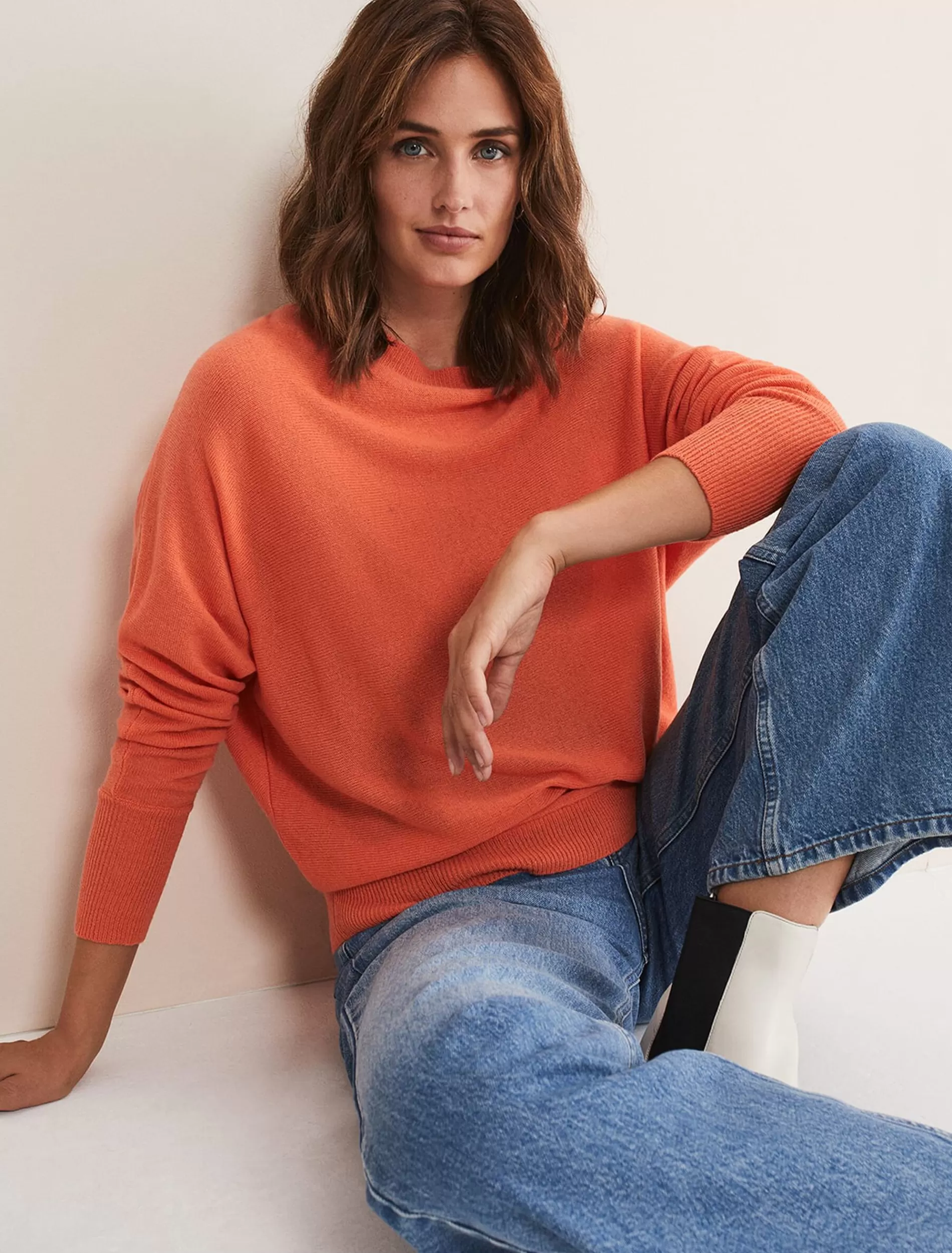 Phase Eight Beatrice Cashmere Jumper Orange Fizz Flash Sale