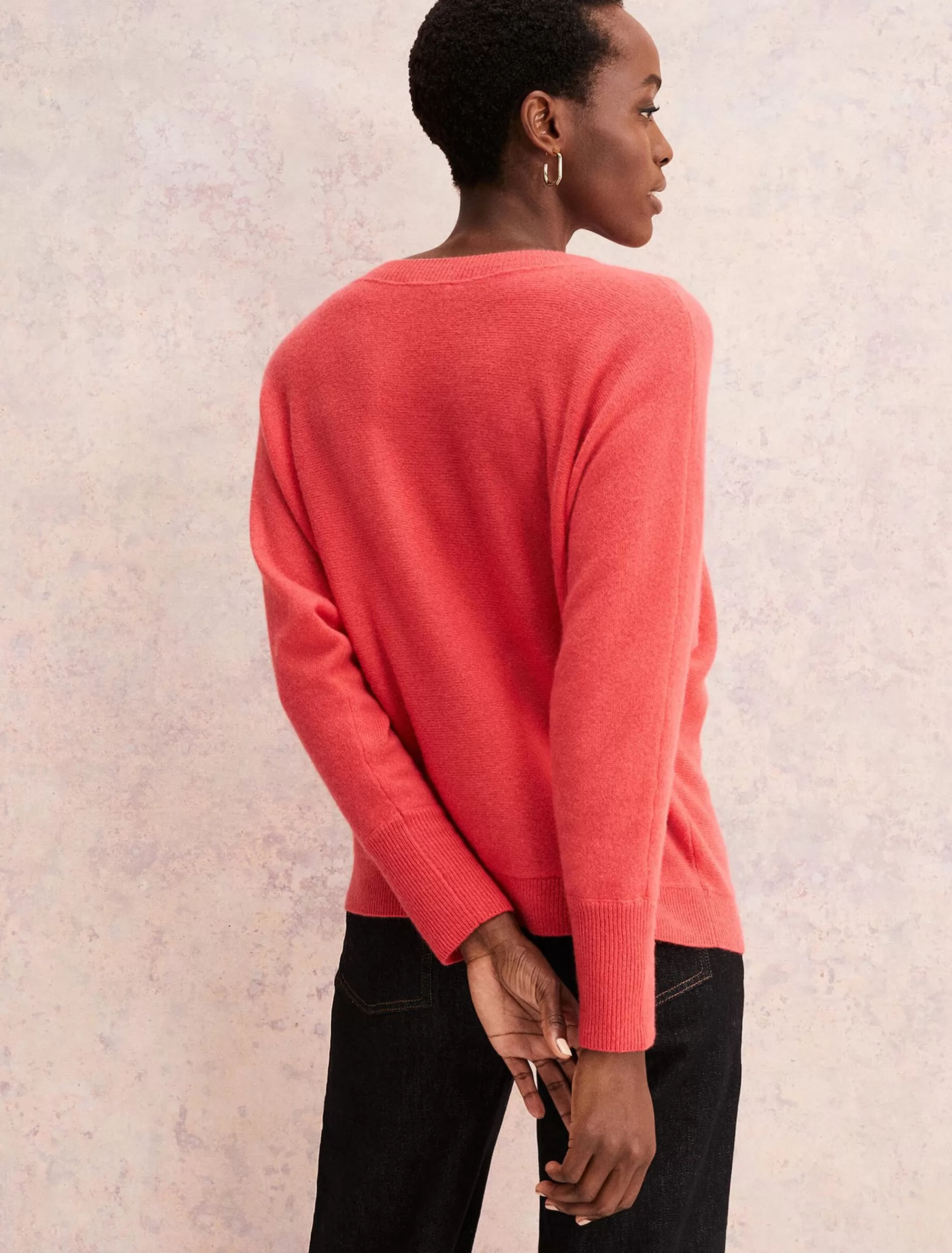 Phase Eight Beatrice Cashmere Jumper Coral Clearance