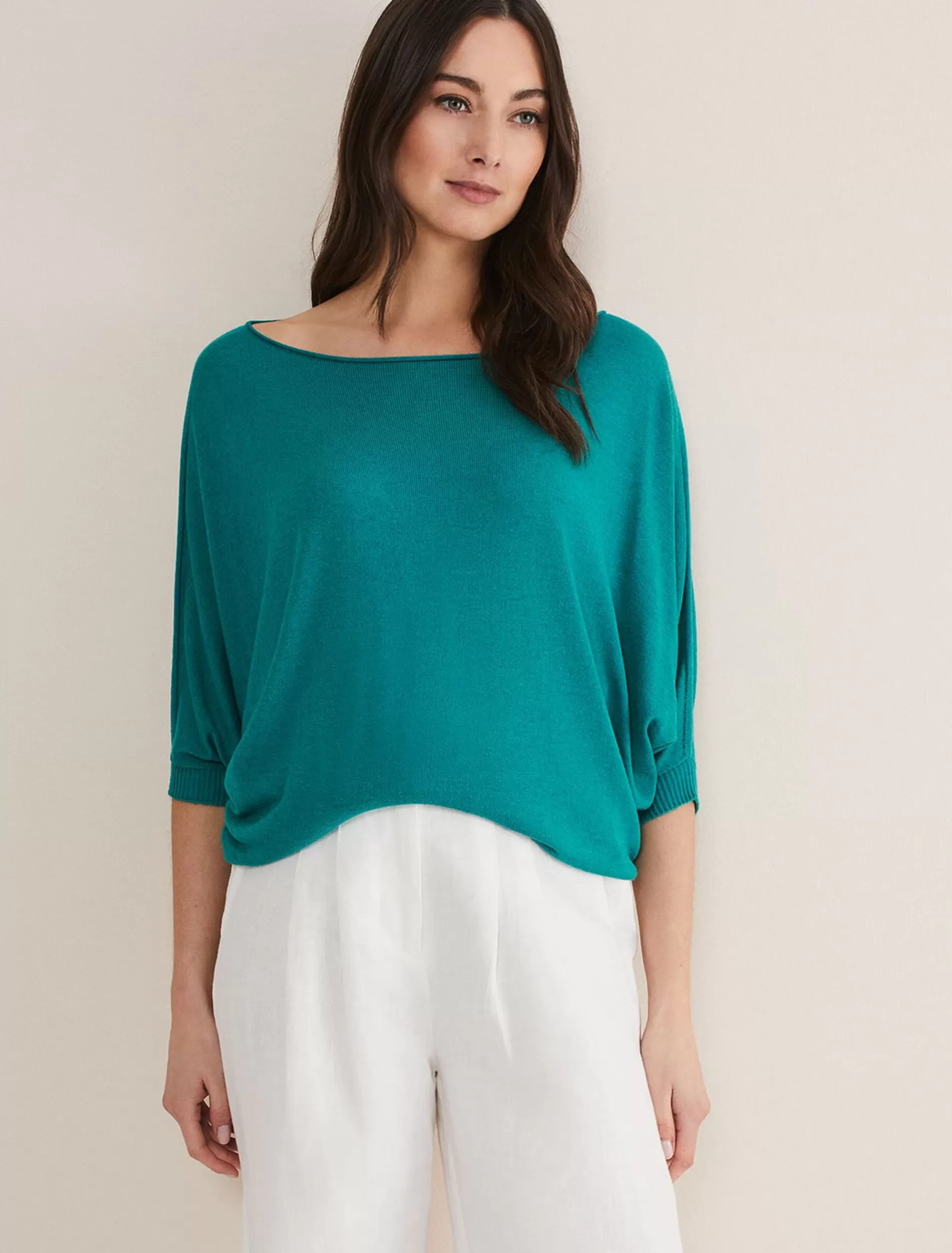 Phase Eight Becca Batwing Fine Knit Bright Green New