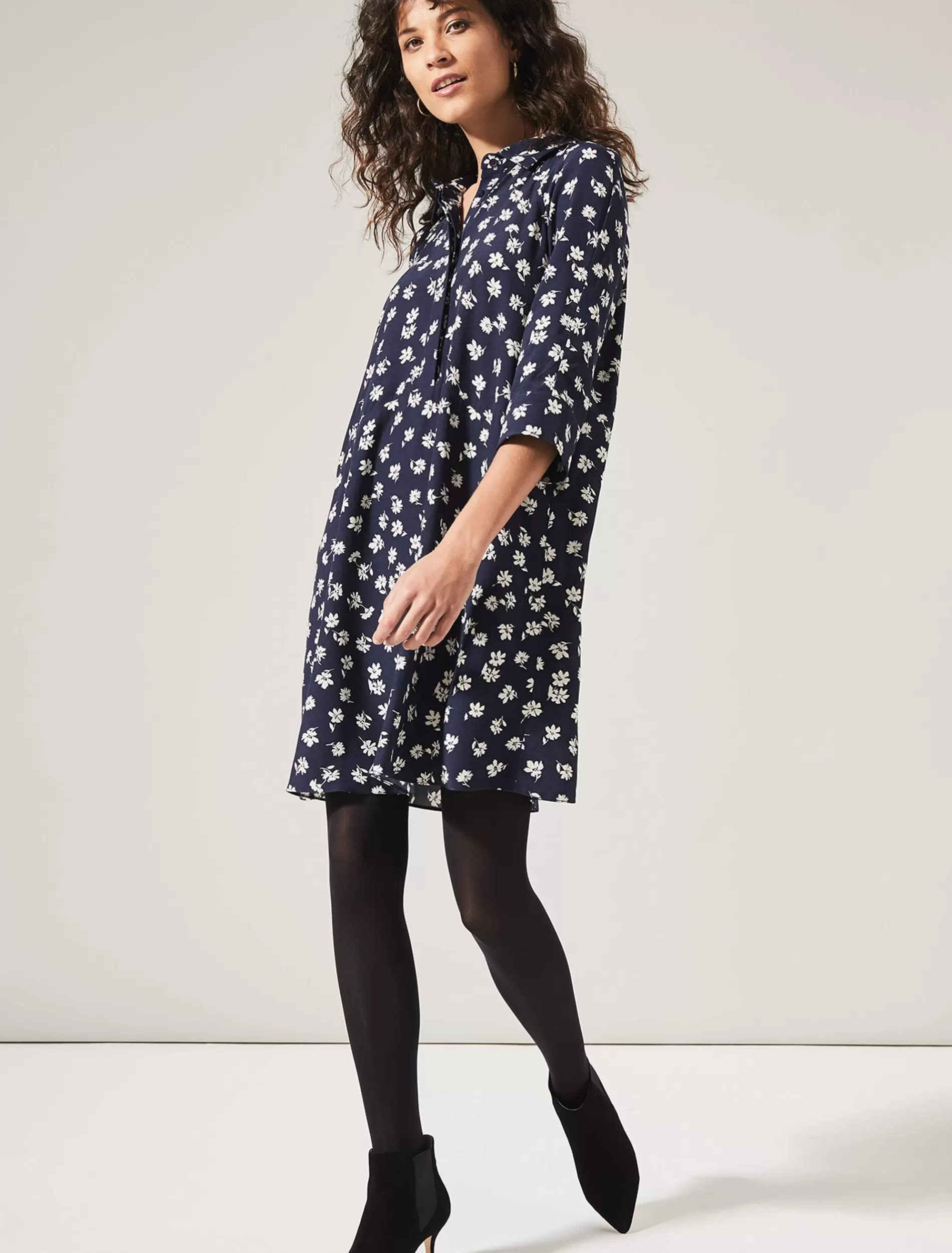 Phase Eight Bella Floral Dress Navy/Ivory Best
