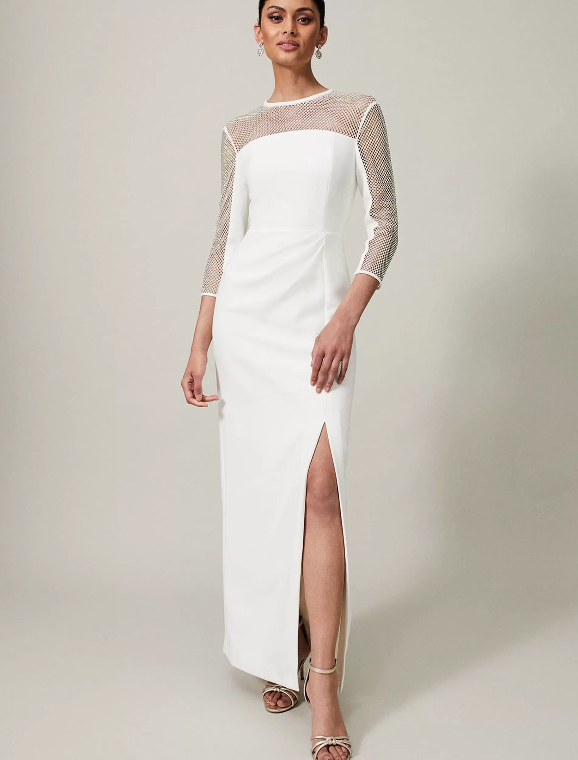 Phase Eight Belle Embellished Maxi Dress Ivory Online