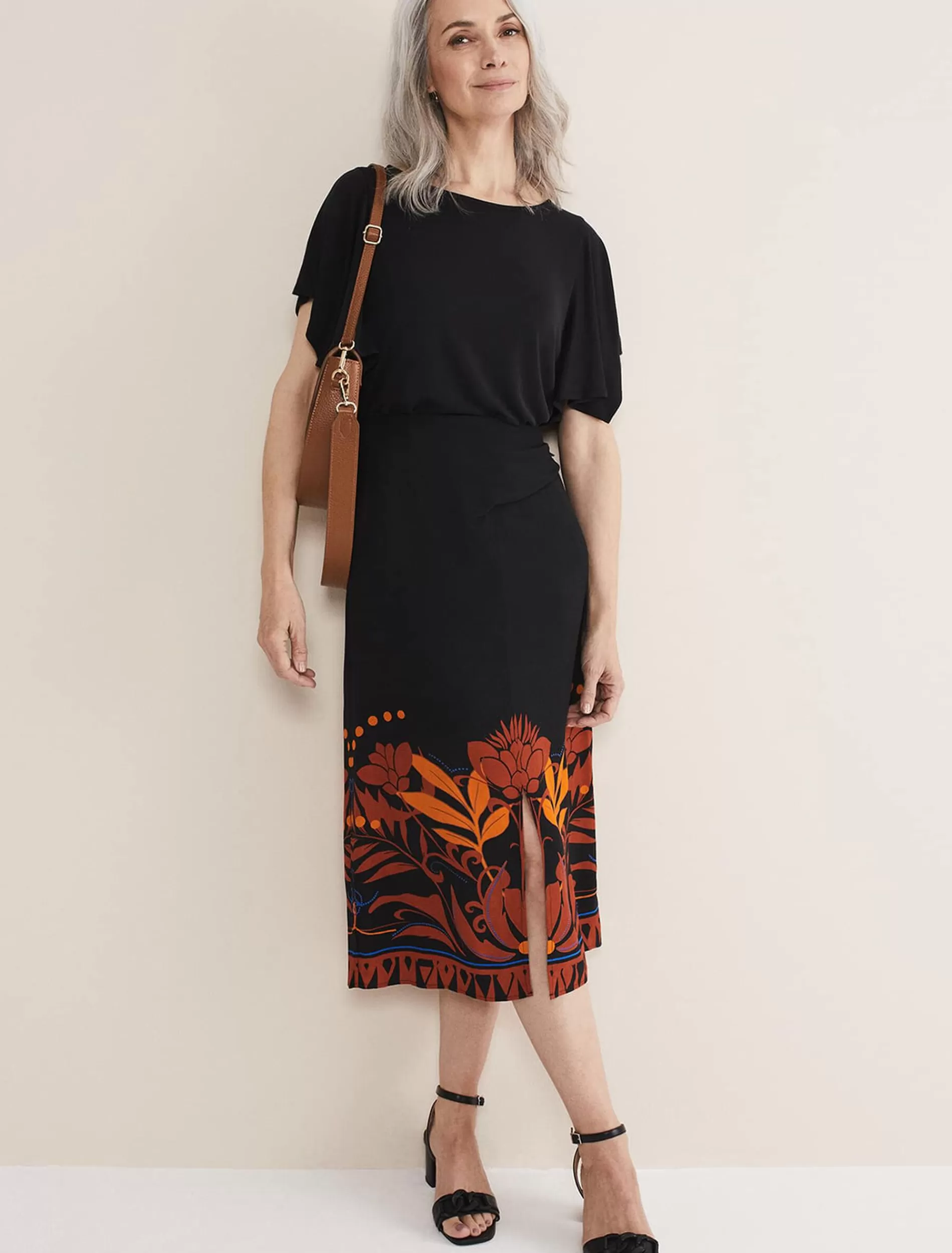 Phase Eight Bellita Placement Skirt Black/Multi Sale