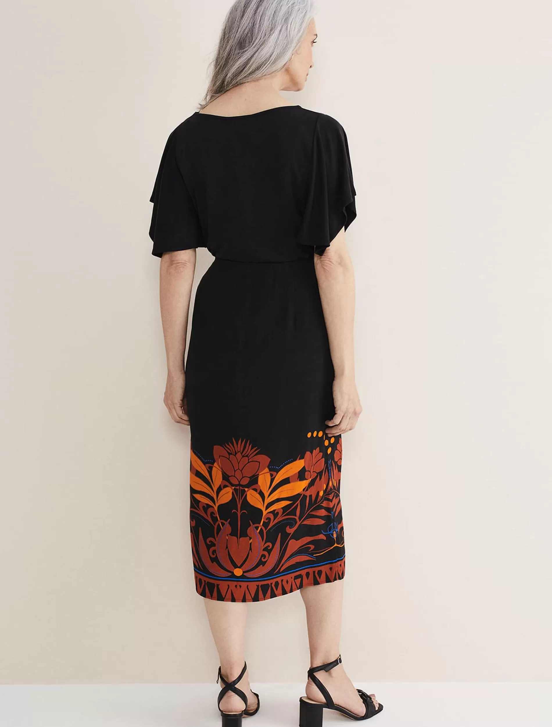 Phase Eight Bellita Placement Skirt Black/Multi Sale