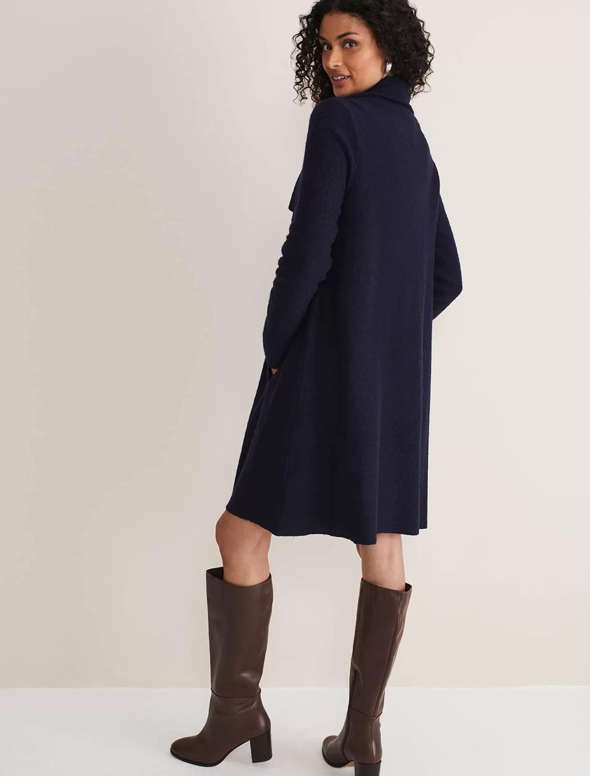 Phase Eight Bellona Knit Coat Navy Cheap