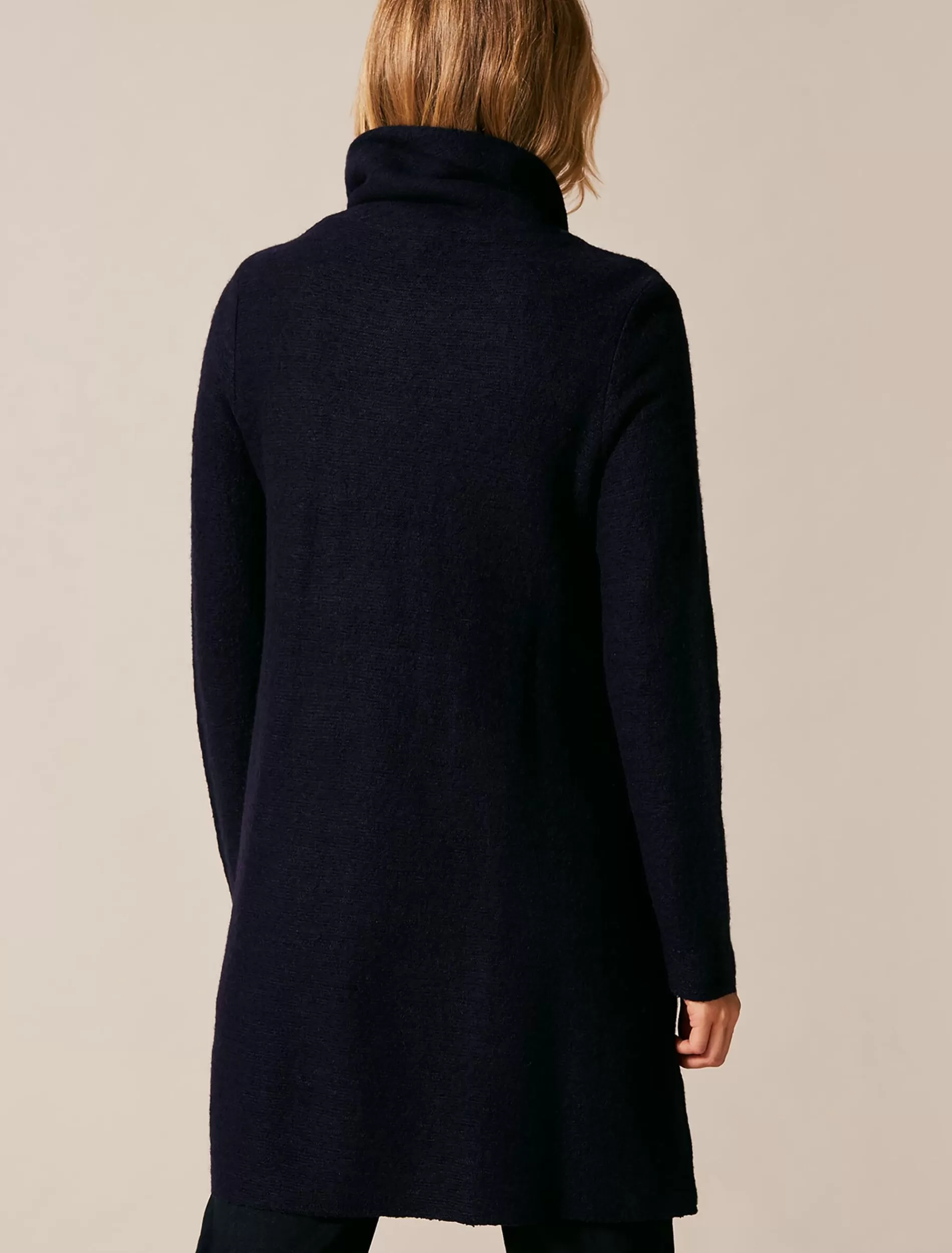 Phase Eight Bellona Knit Coat Navy Cheap