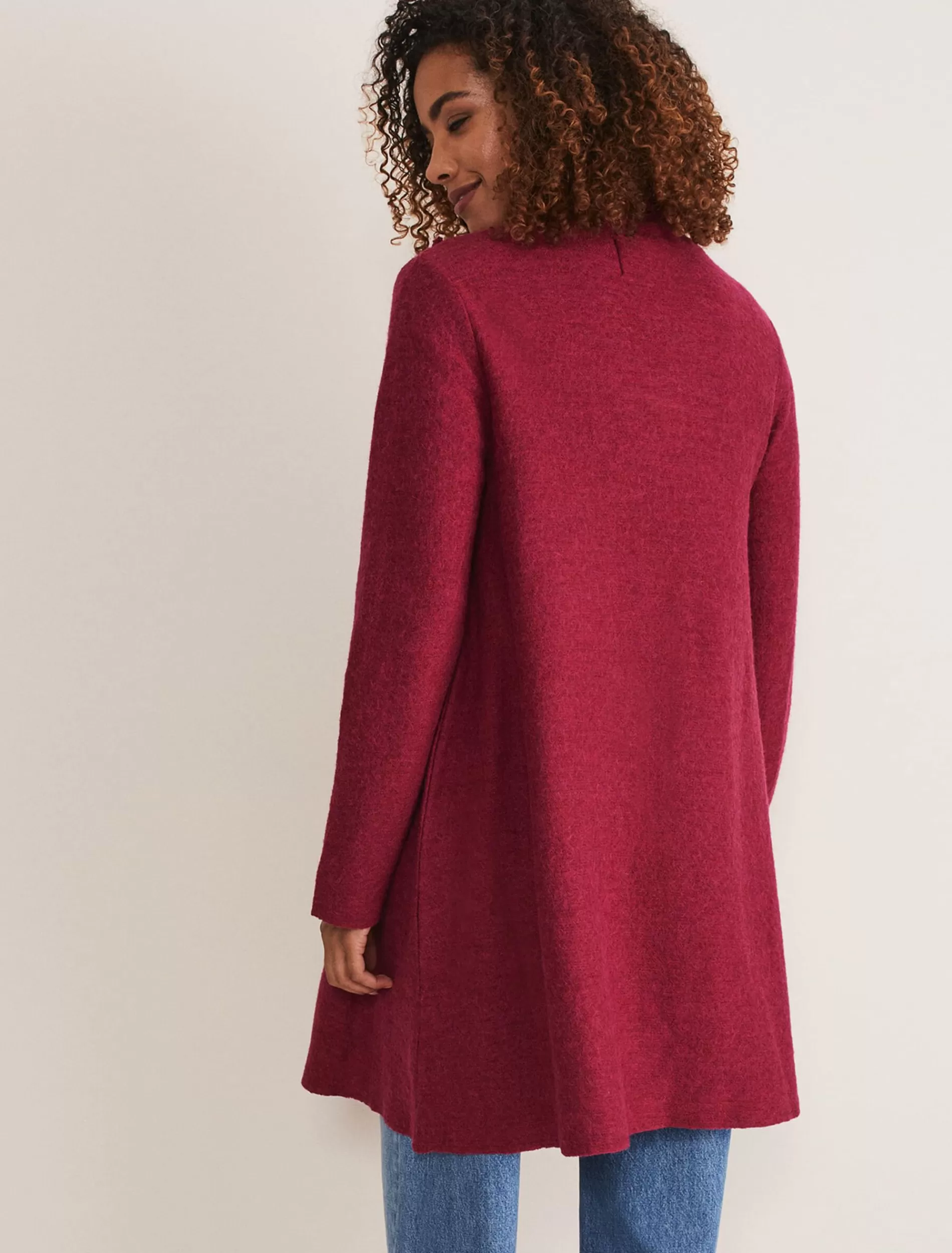 Phase Eight Bellona Knit Coat Raspberry Flash Sale