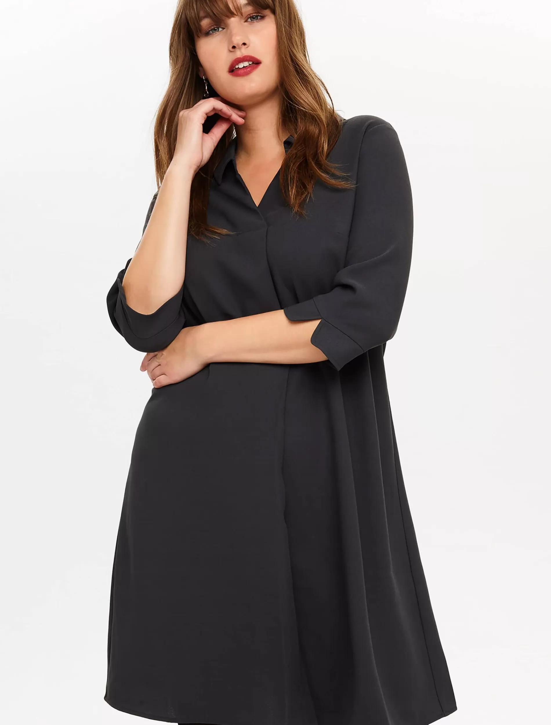 Phase Eight Bette Swing Dress Charcoal Best