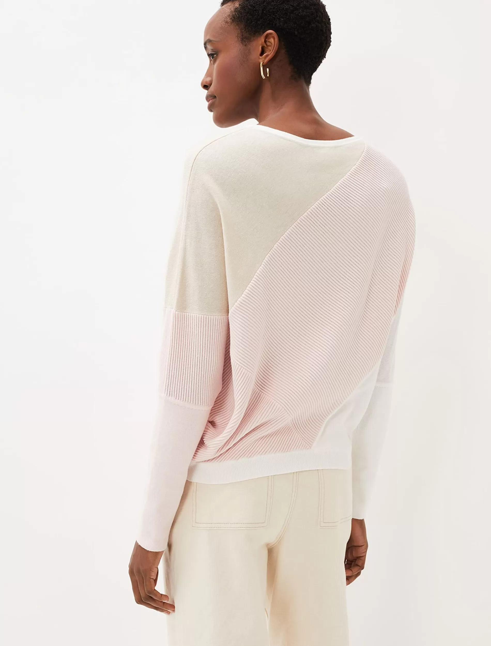 Phase Eight Bex Textured Colourblock Knit Jumper Pinks Shop