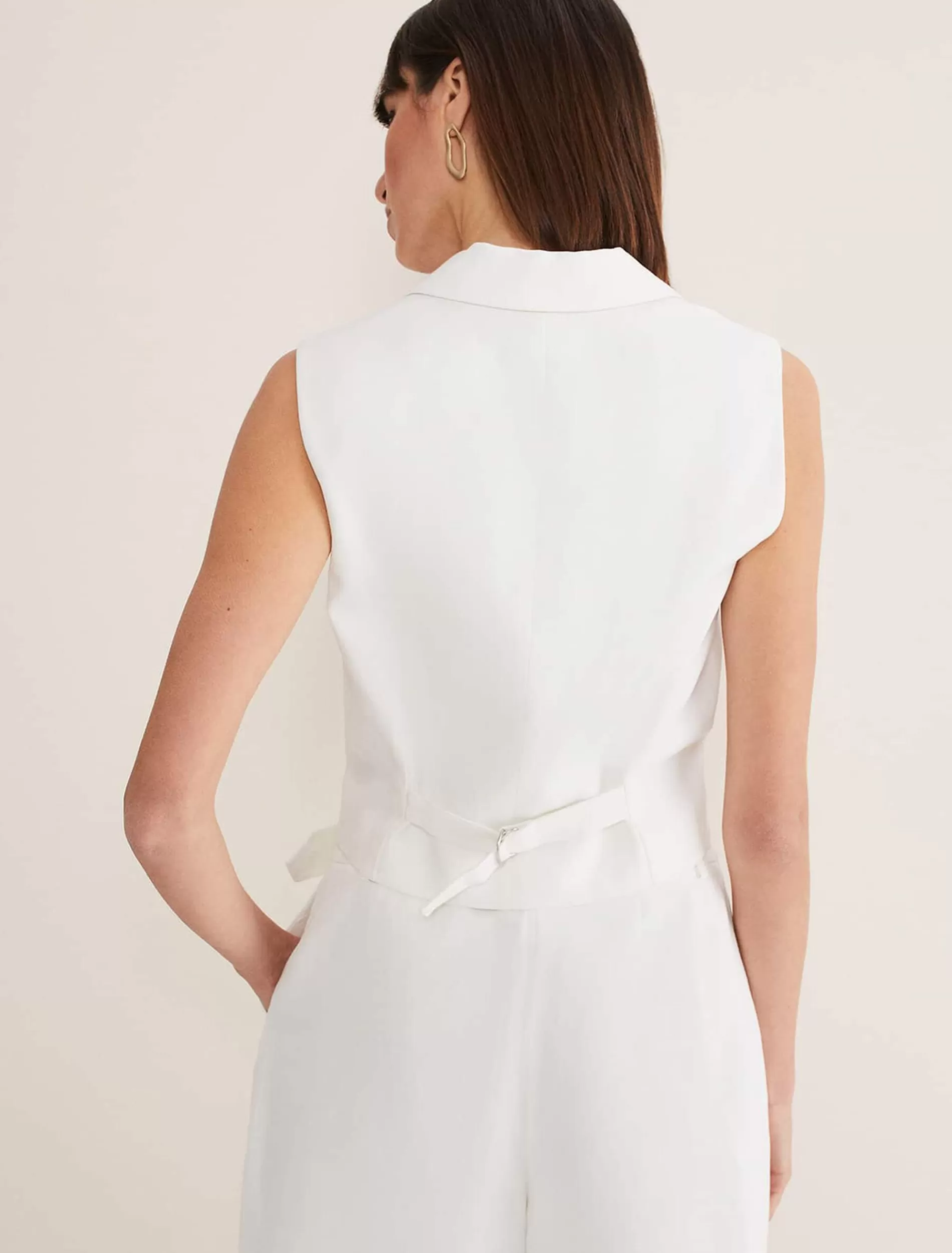 Phase Eight Bianca Waistcoat Co-Ord Ivory Outlet