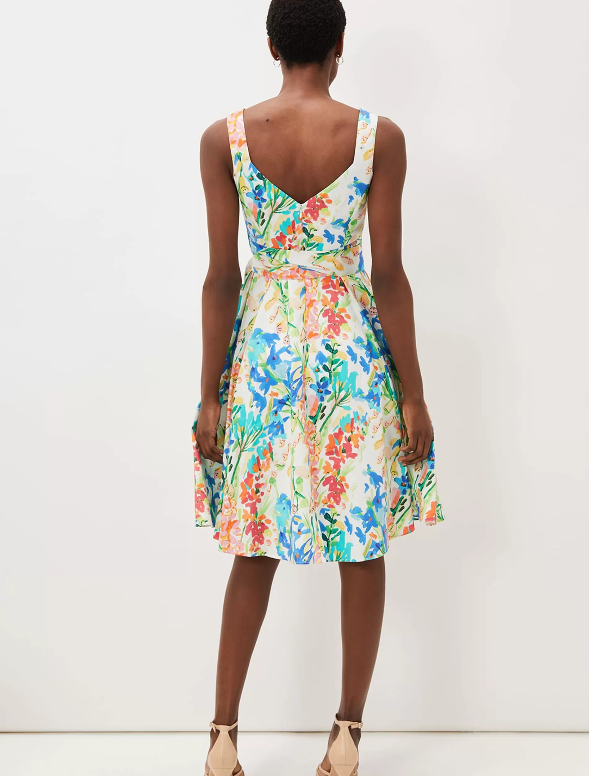 Phase Eight Blair Cotton Floral Dress Multi-Coloured Outlet
