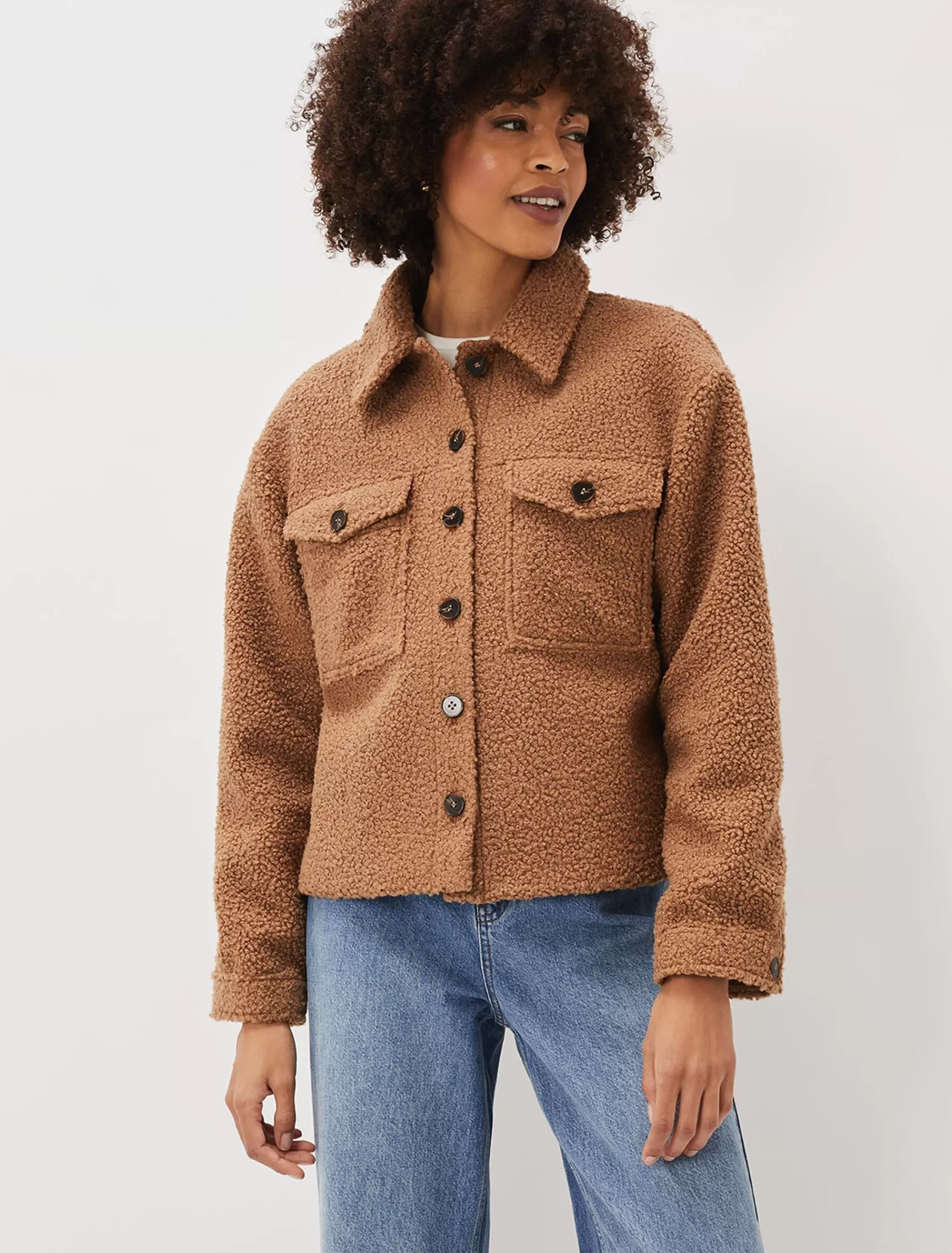 Phase Eight Blake Borg Jacket Camel Discount