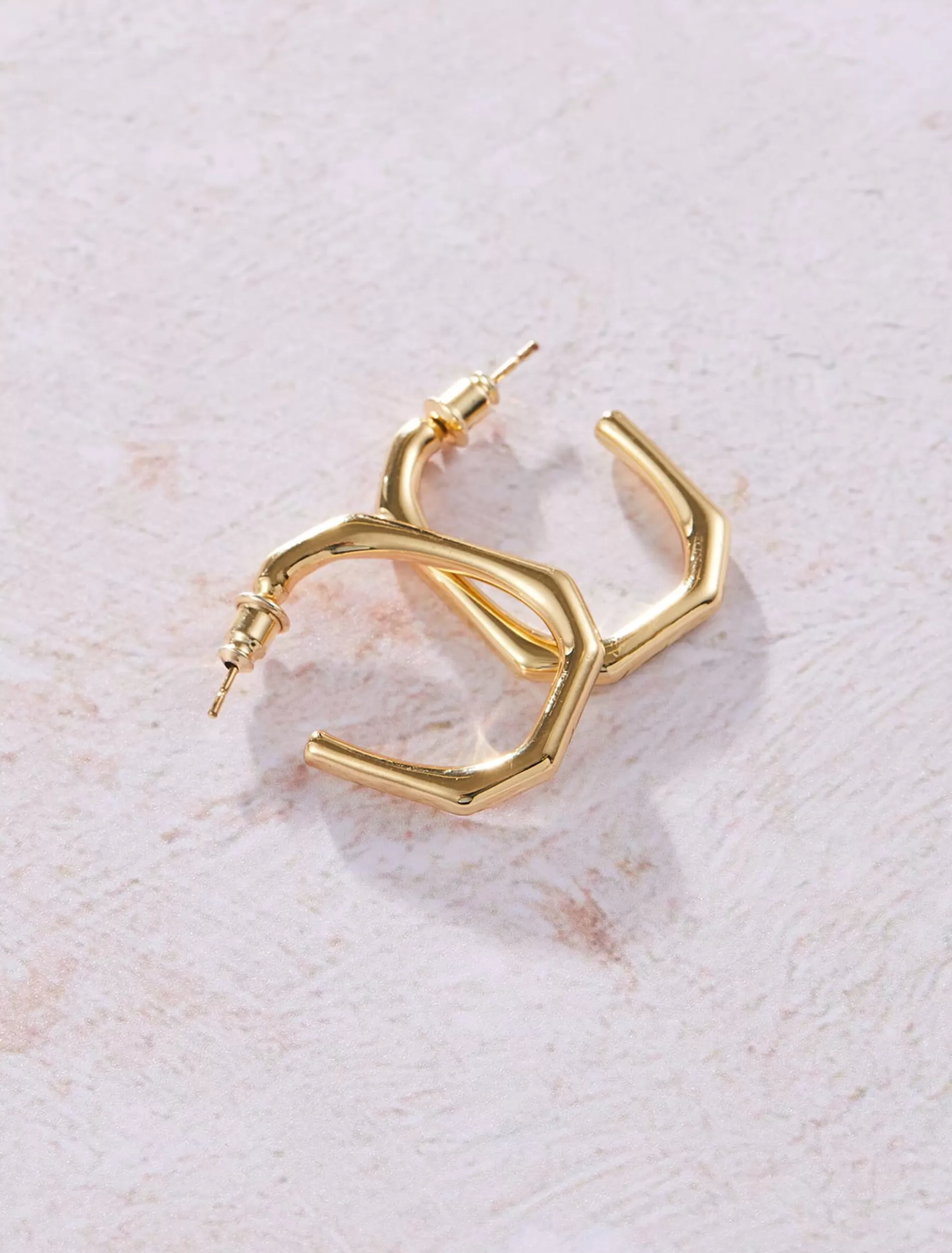 Phase Eight Blakeley Plated Hoop Earrings Gold Outlet