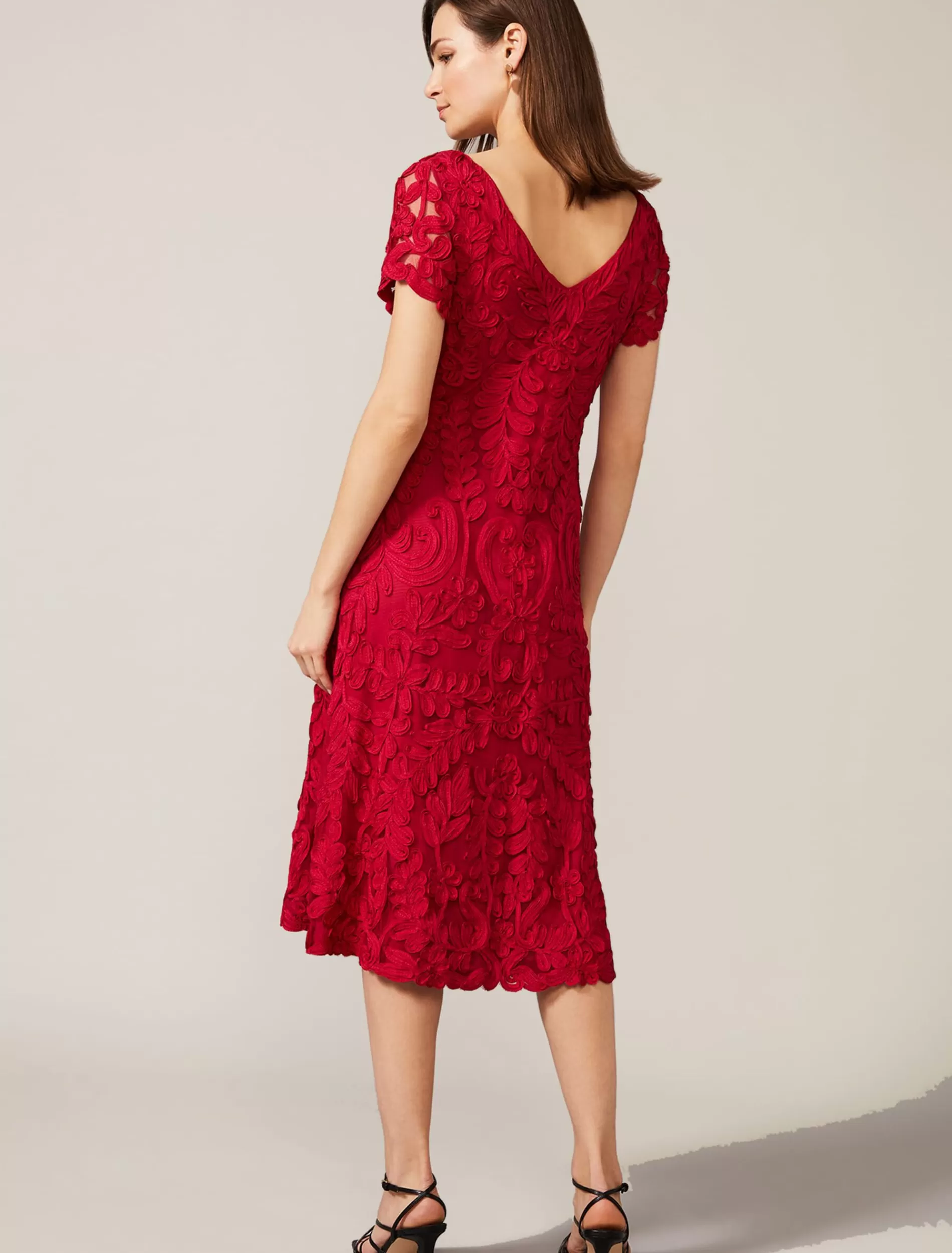Phase Eight Blossom Tapework Lace Dress Fuchsia Flash Sale