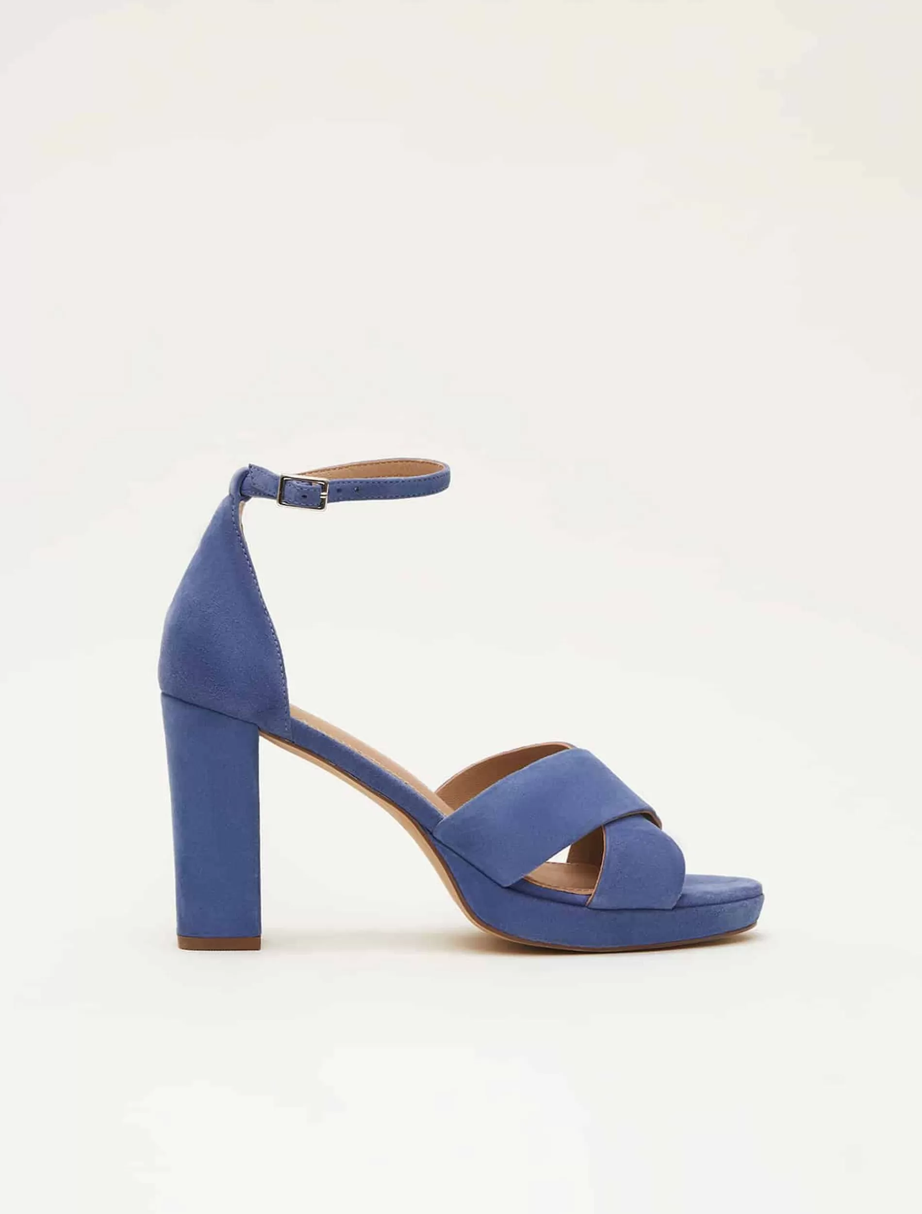 Phase Eight Blue Suede Platform Heels Cornflower Best