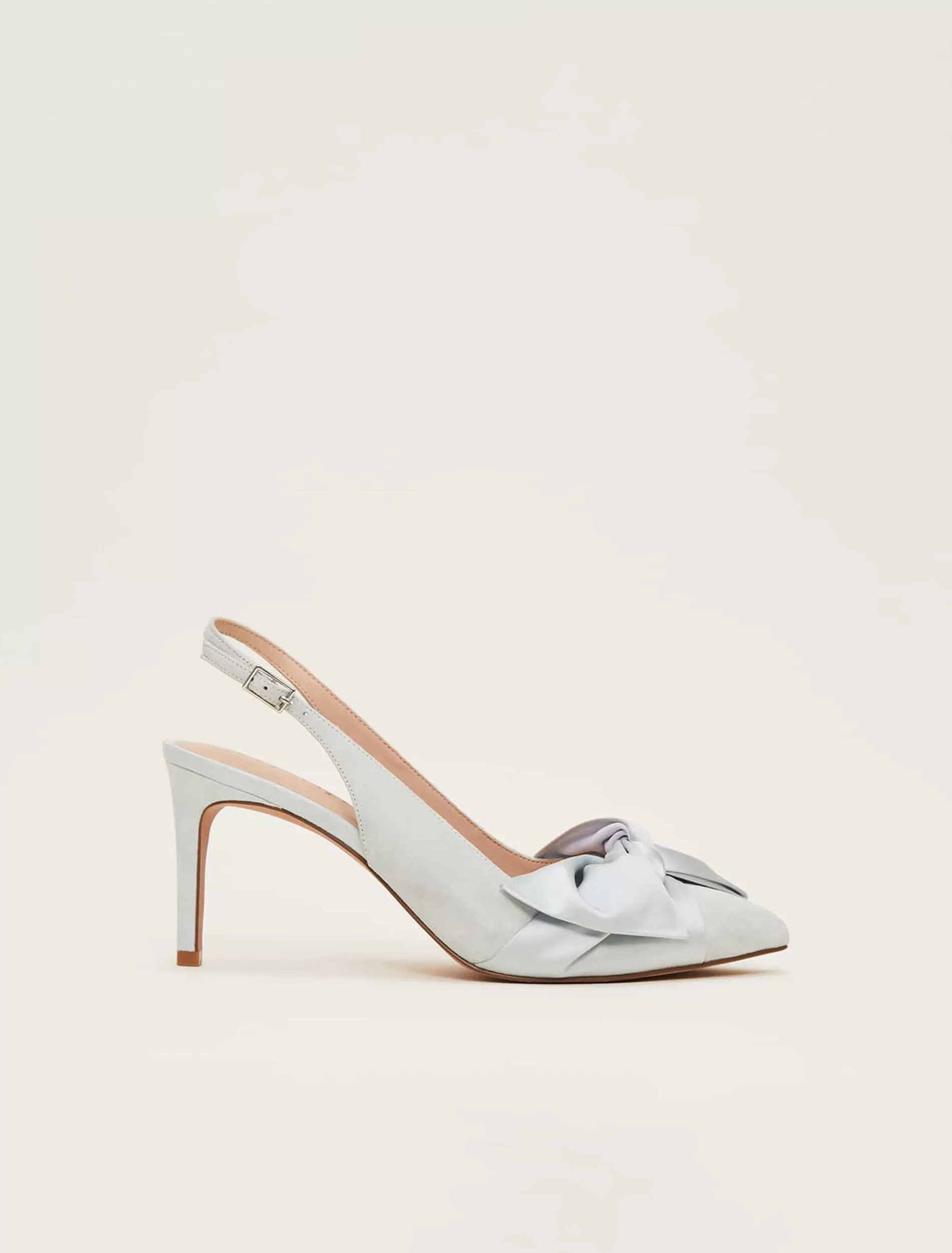 Phase Eight Blue Suede Strappy Heels Eau De Nil Cheap