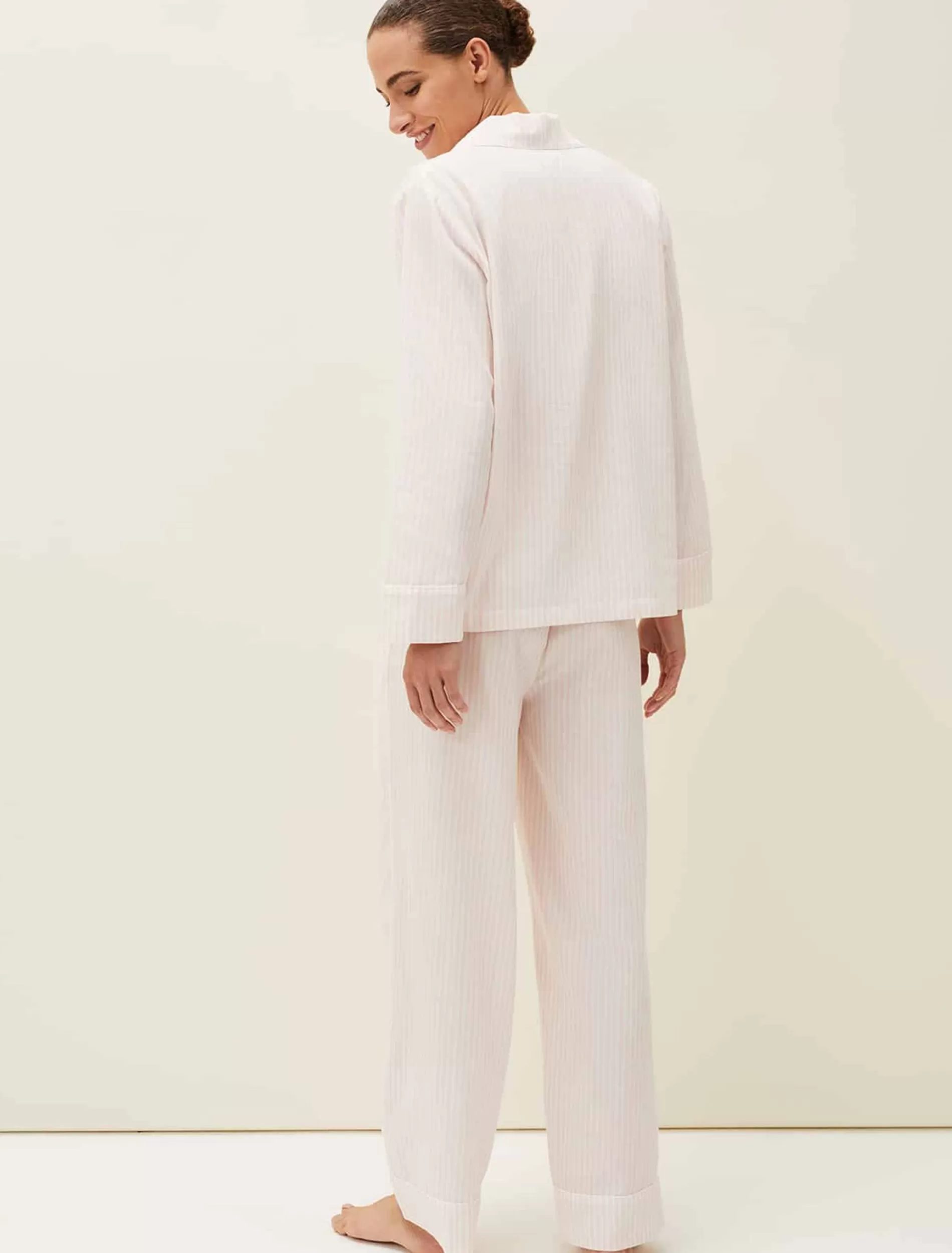 Phase Eight Bobby Stripe Pyjama Set Pink/Ivory Sale