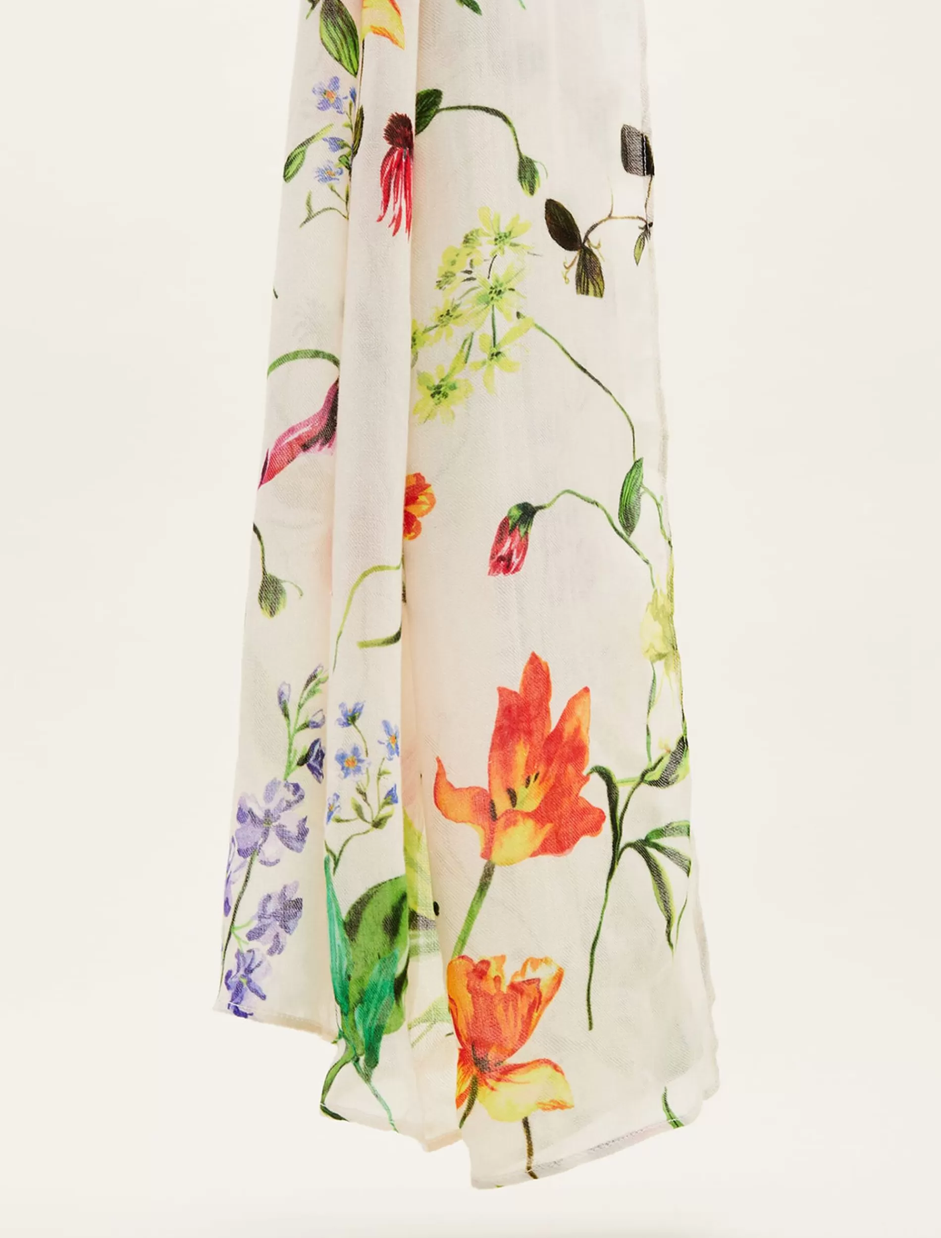 Phase Eight Bouquet Floral Lightweight Scarf Ivory/Multi Store