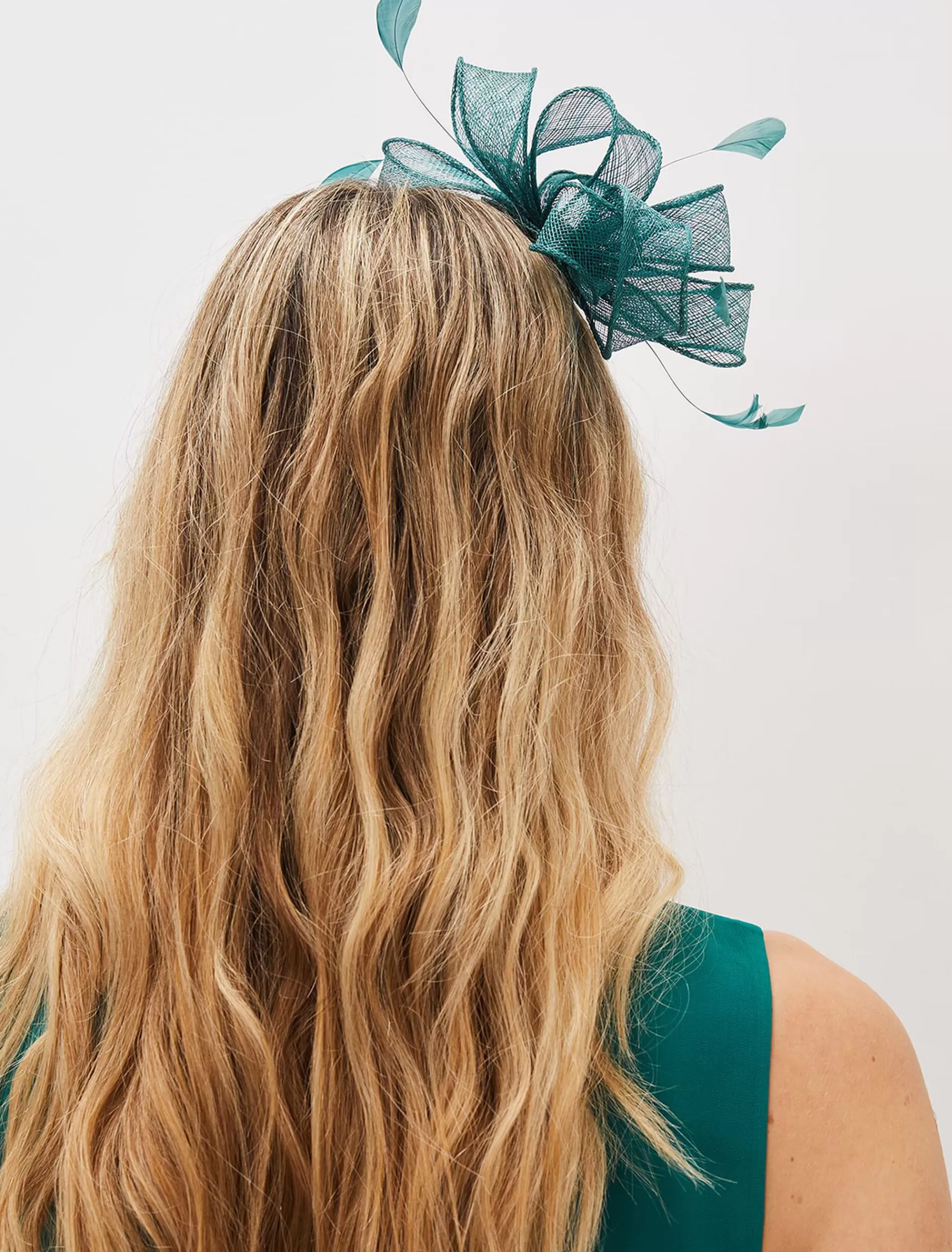 Phase Eight Bow And Feather Headband Jade Discount