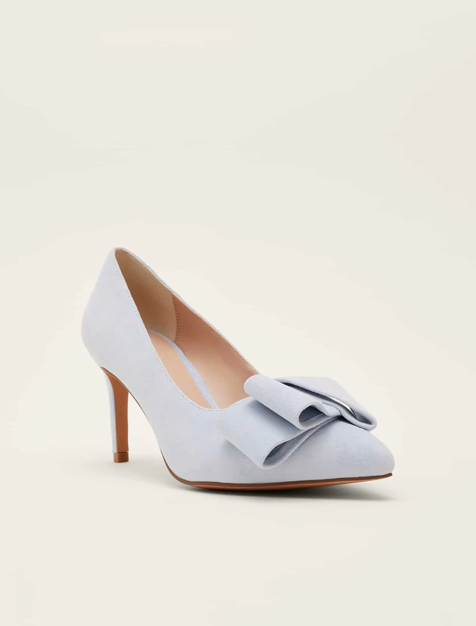 Phase Eight Bow Front Court Shoe Sky Blue Clearance