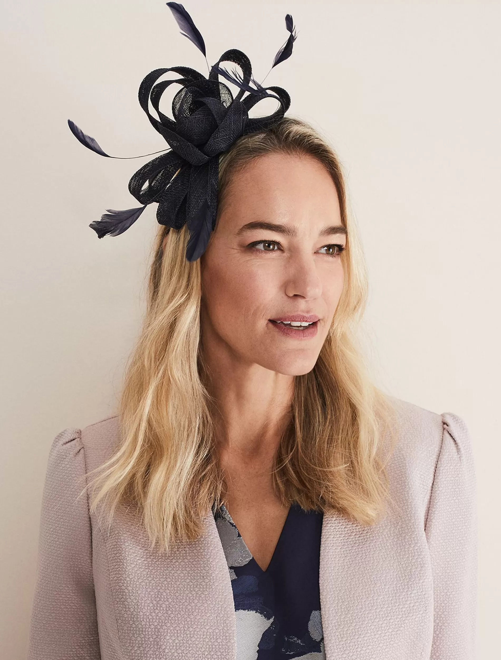 Phase Eight Bow Headband Navy Shop
