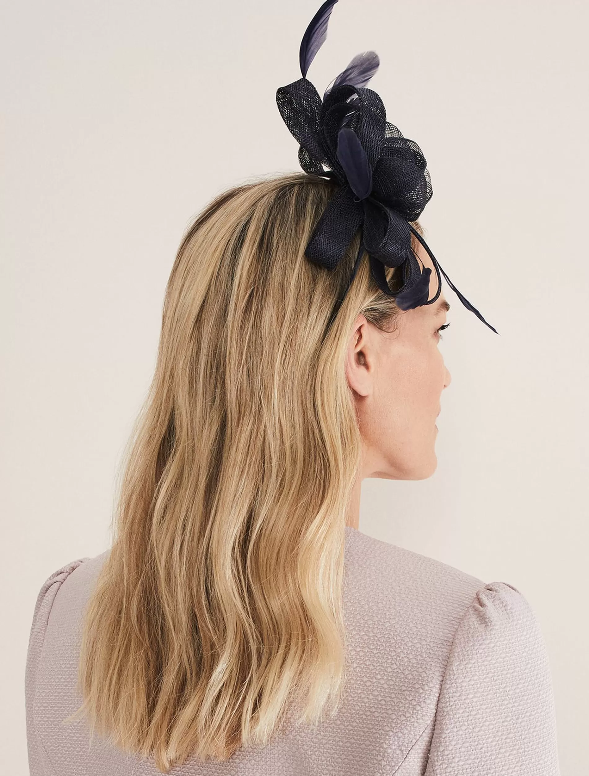 Phase Eight Bow Headband Navy Shop