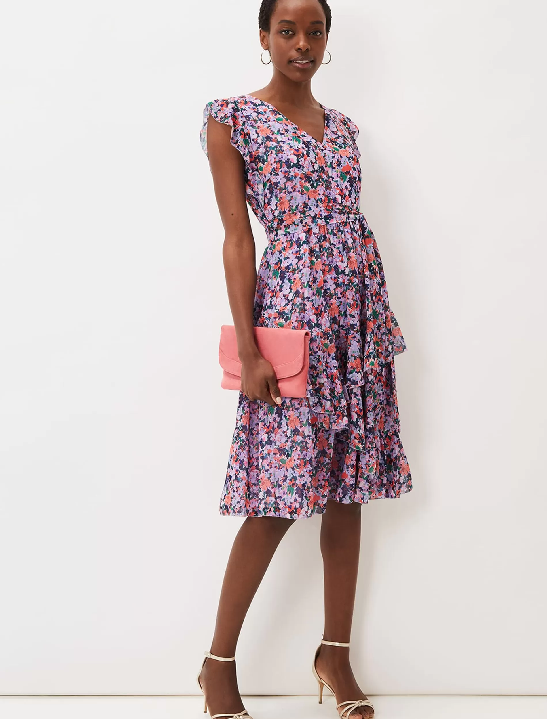 Phase Eight Breesha Floral Midi Dress Multi-Coloured Cheap