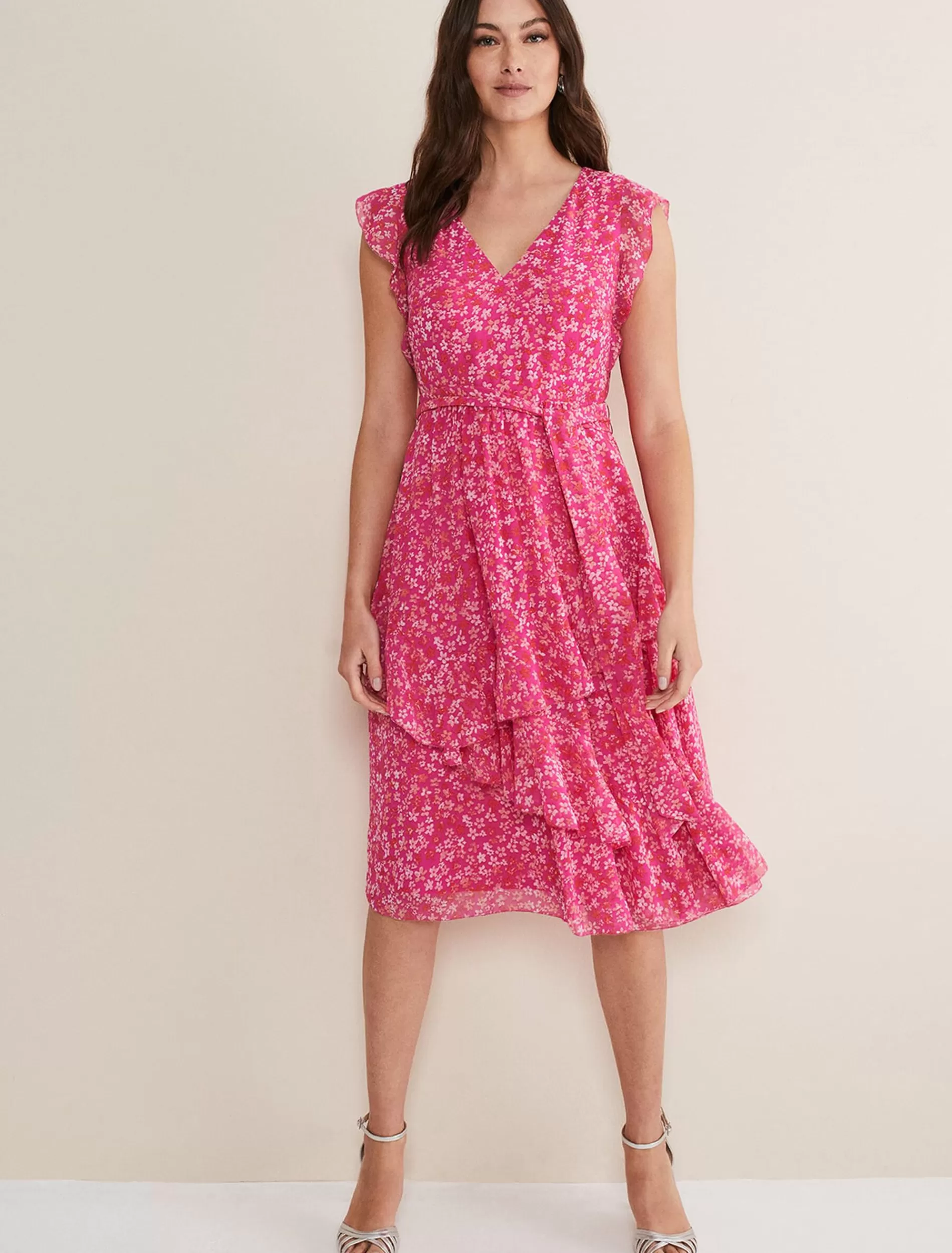 Phase Eight Breesha Printed Dress Pink/Multi Outlet