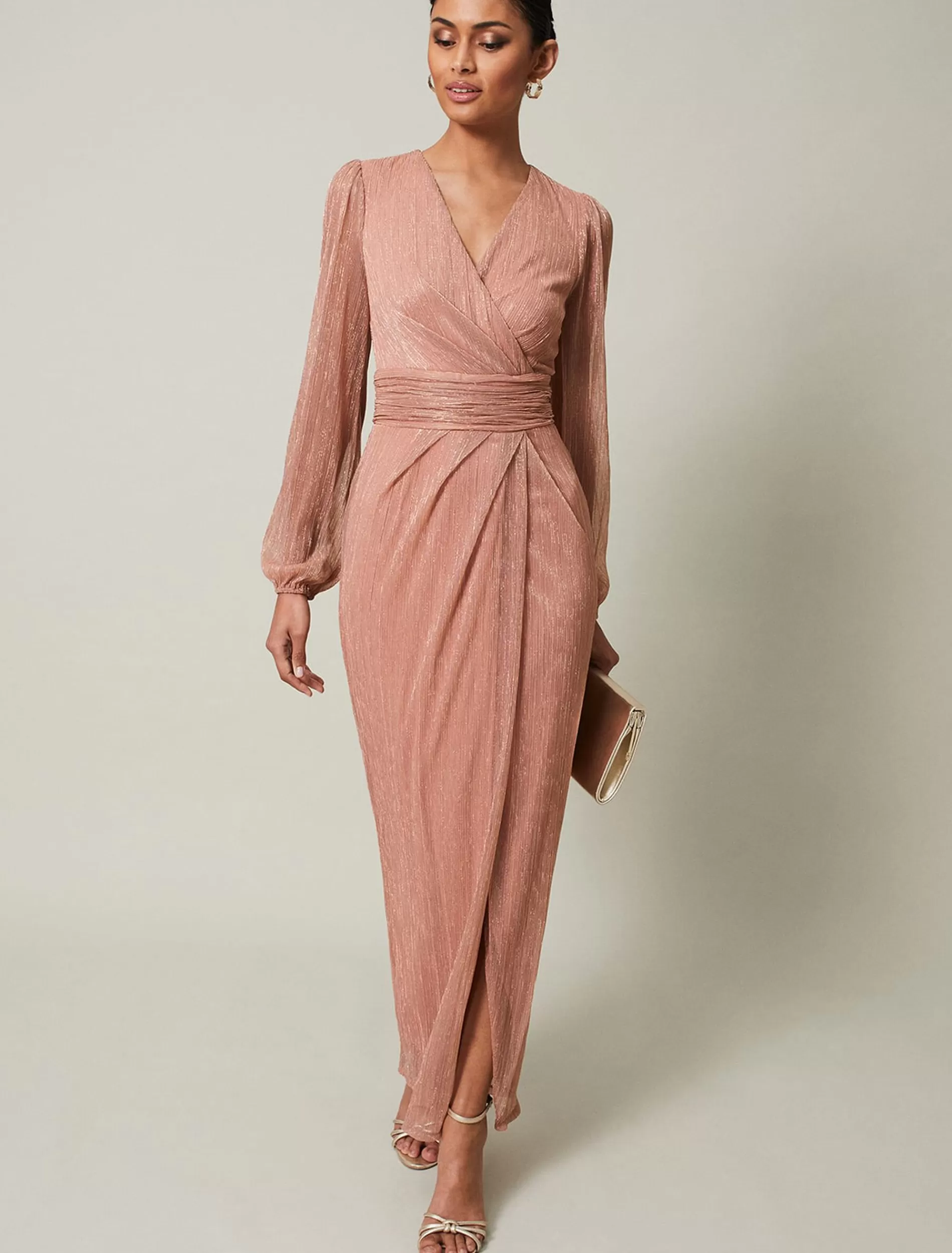 Phase Eight Brielle Shimmer Maxi Dress Pink Cheap