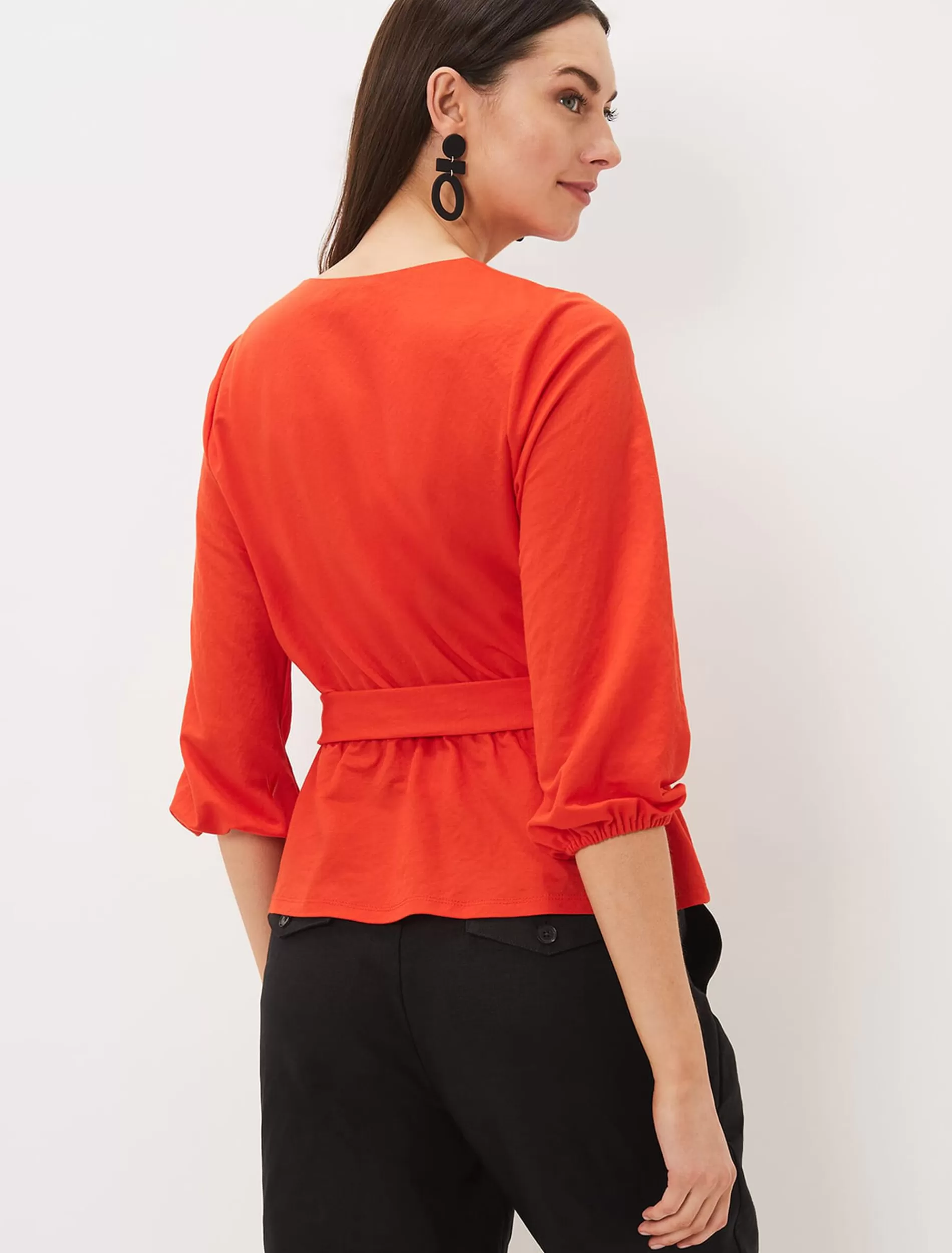 Phase Eight Brigitte Wrap Buckle Top Chilli Red Sale
