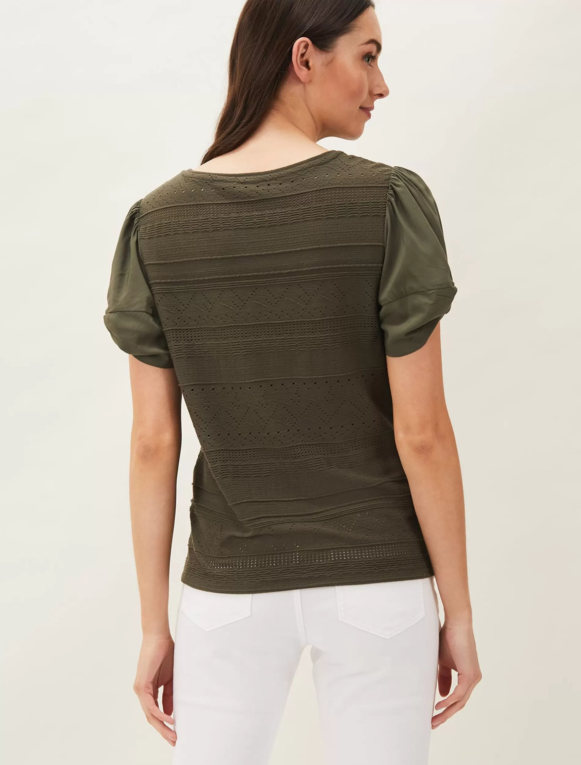 Phase Eight Bylee Textured Top Khaki Flash Sale
