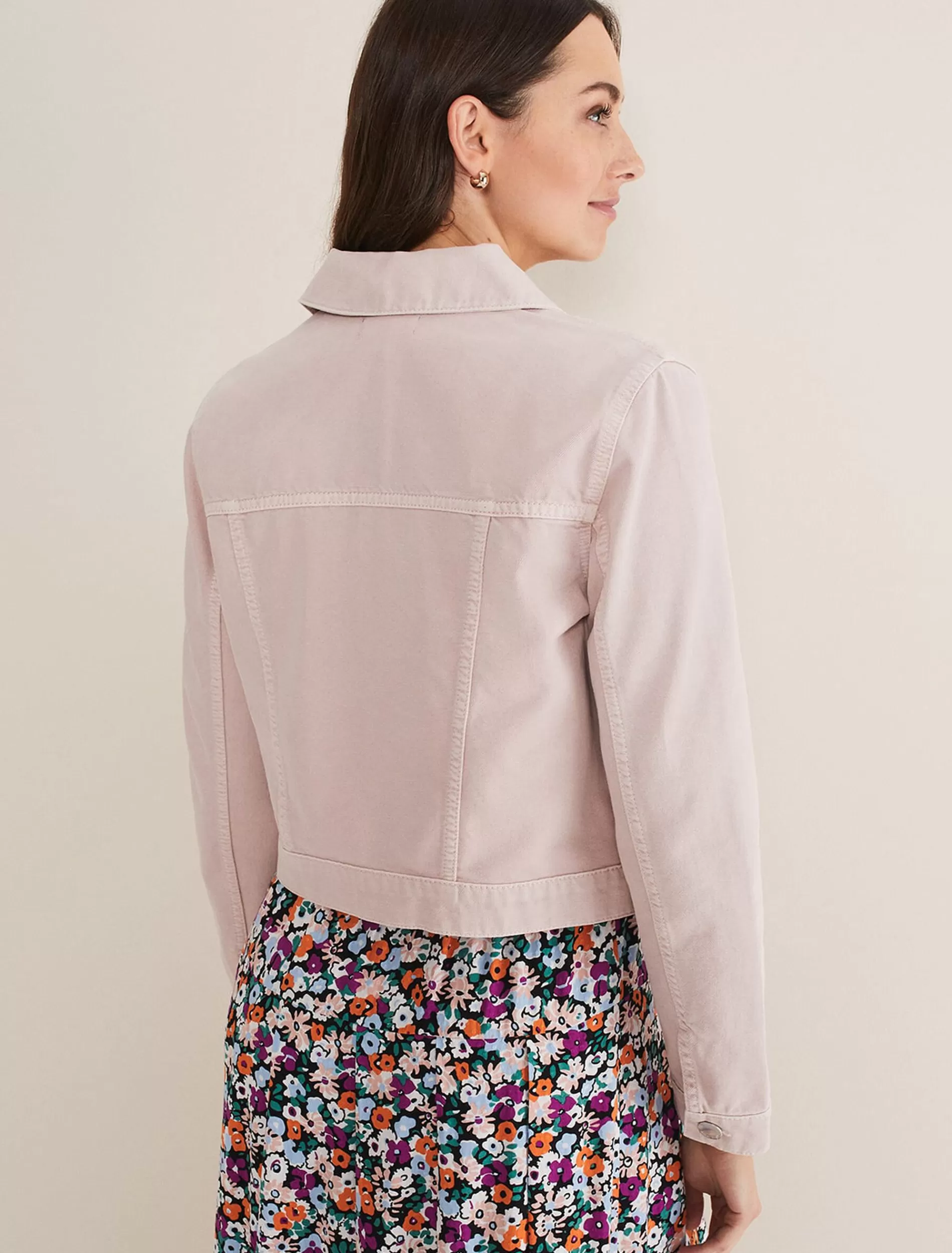 Phase Eight Caitlin Denim Jacket Frosted Heather Sale
