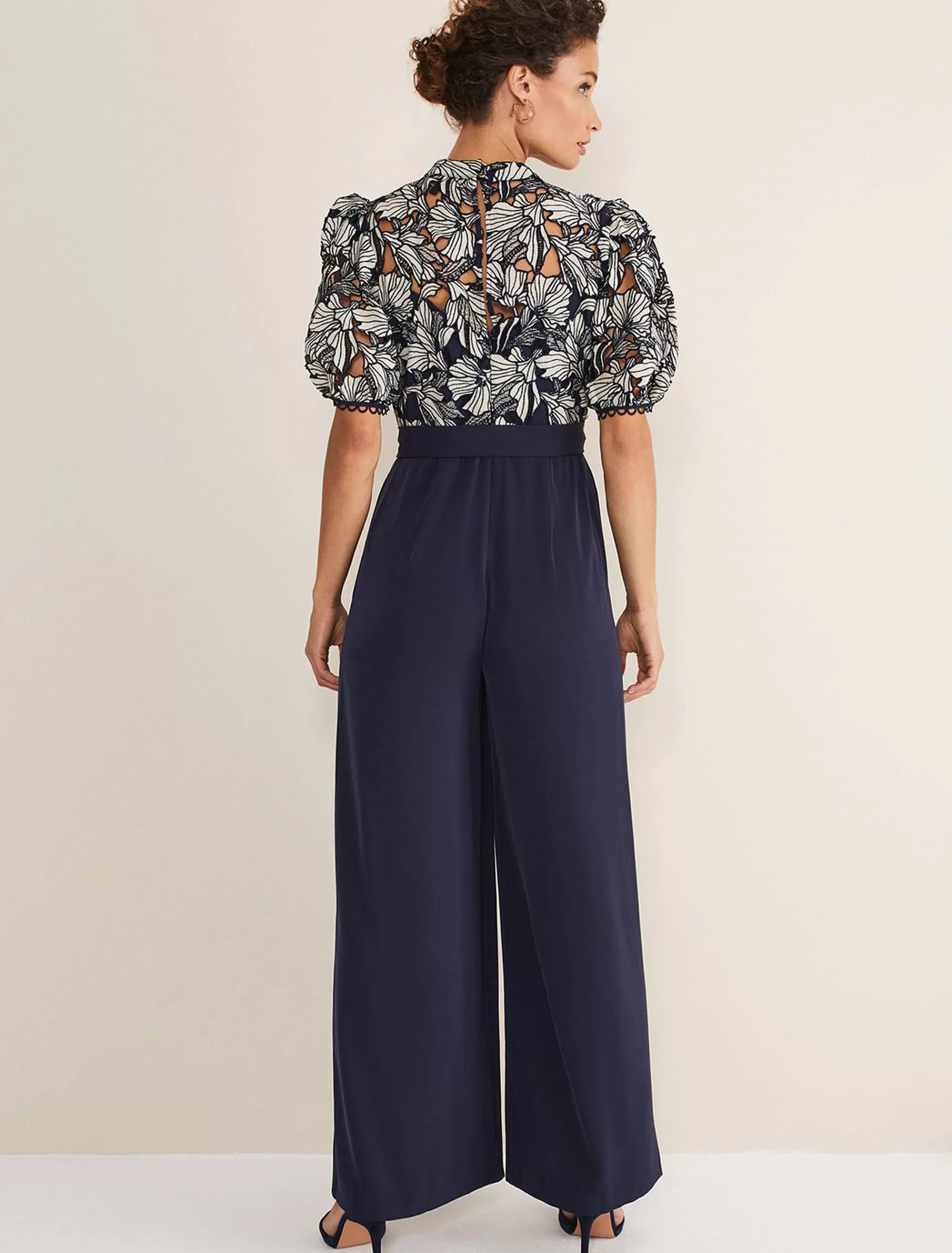 Phase Eight Caitlyn Lace Jumpsuit Navy/Ivory Fashion