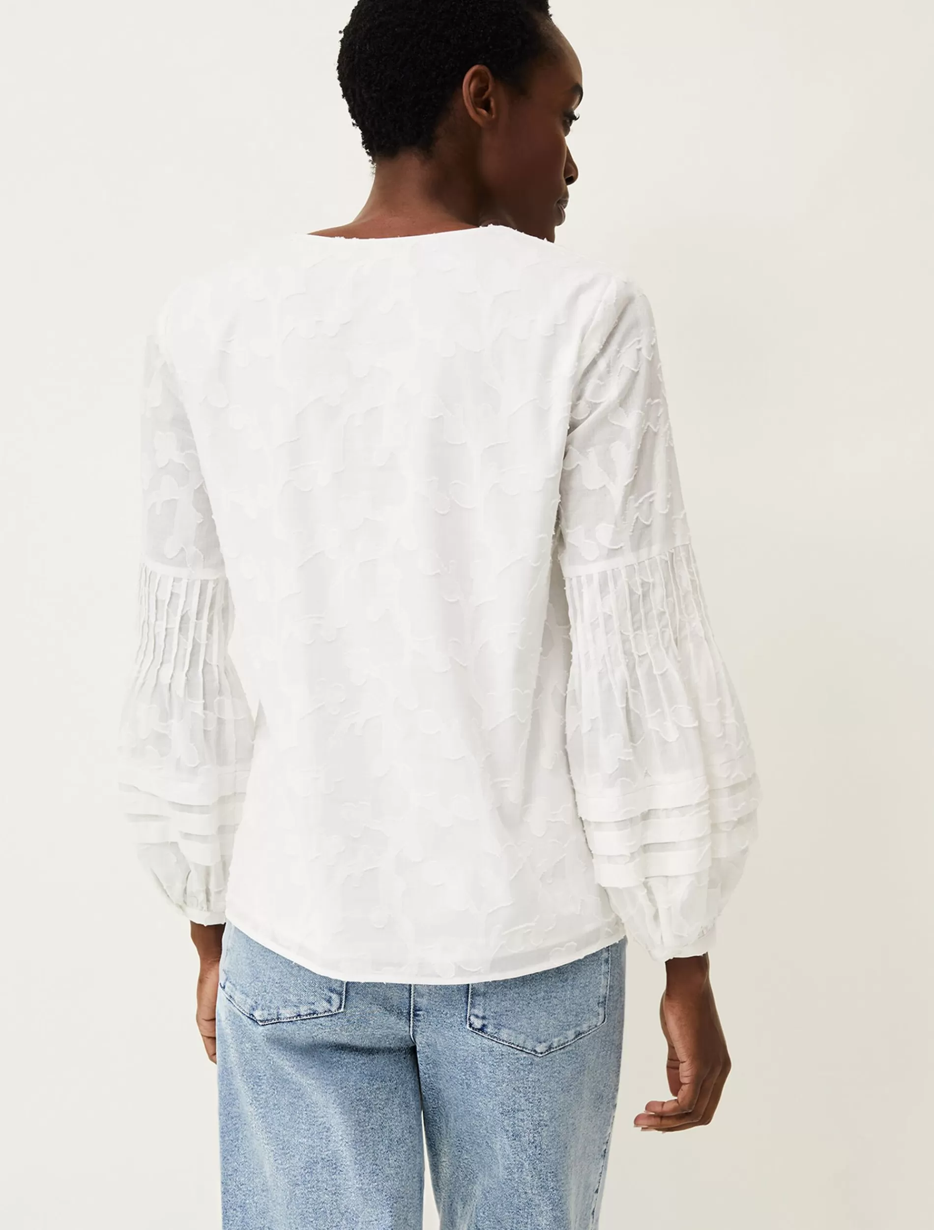 Phase Eight Cali Burnout Blouse Ivory New