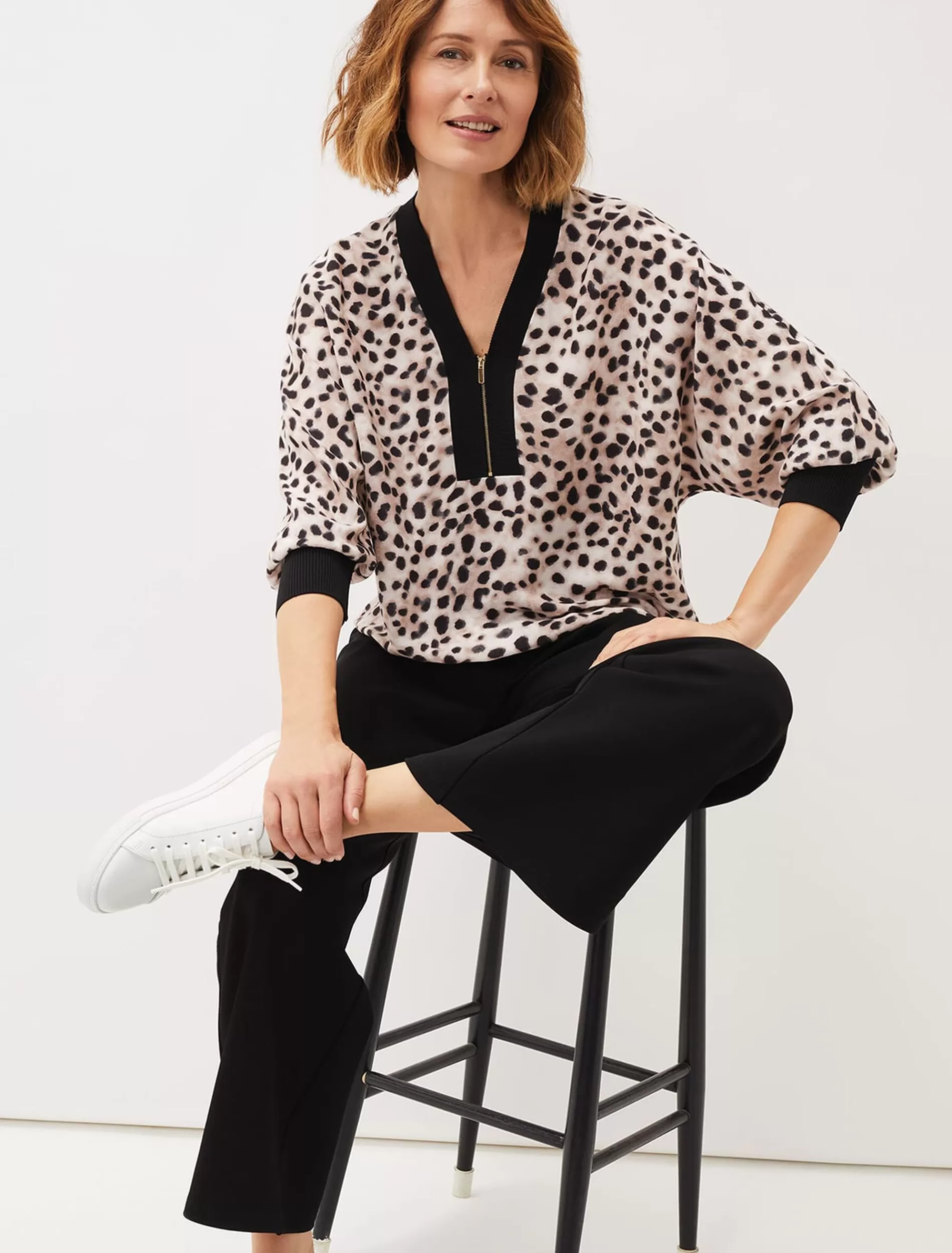 Phase Eight Calla Leopard Print Blouse Multi-Coloured Cheap