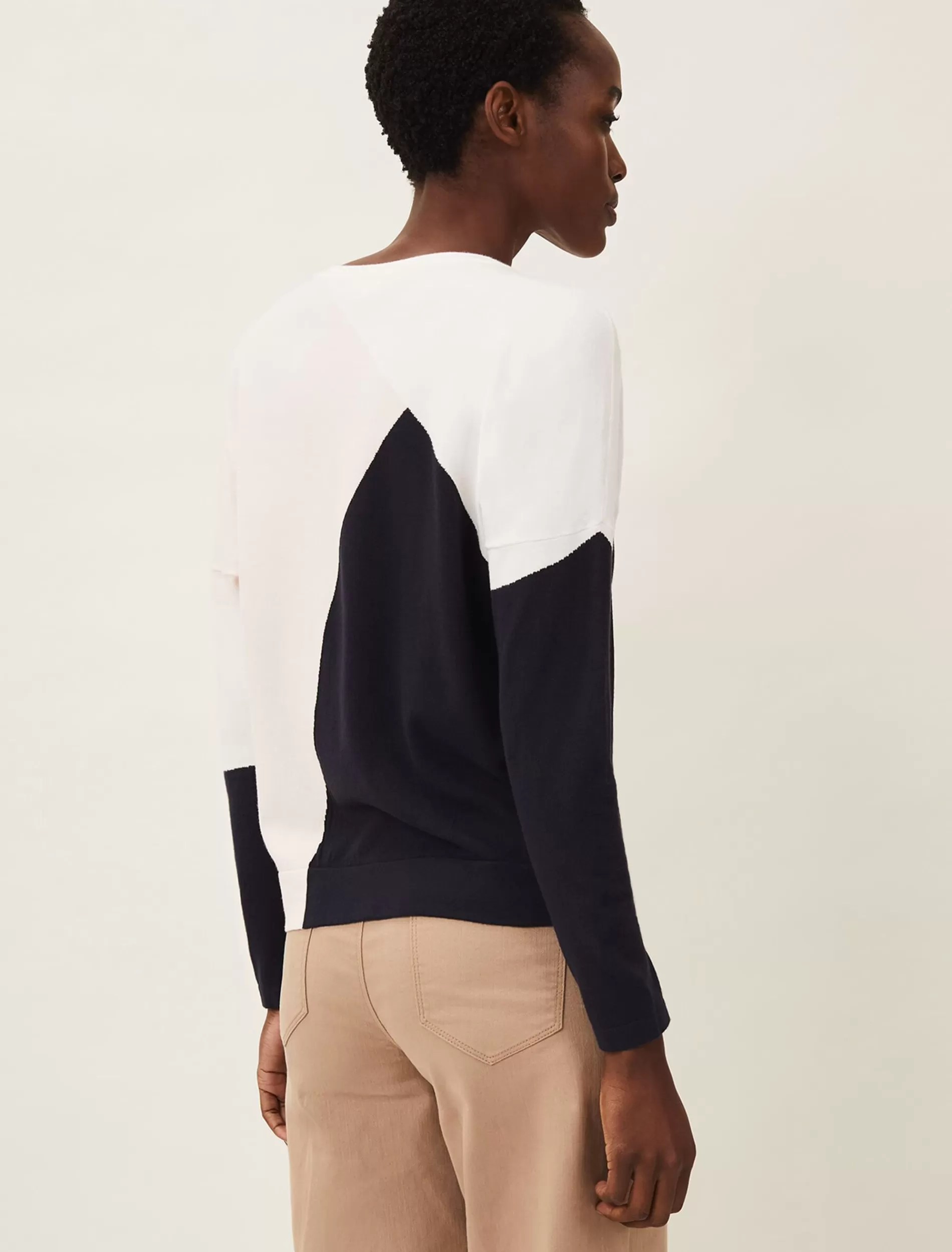 Phase Eight Calle Colourblock Jumper Pink Multi Sale