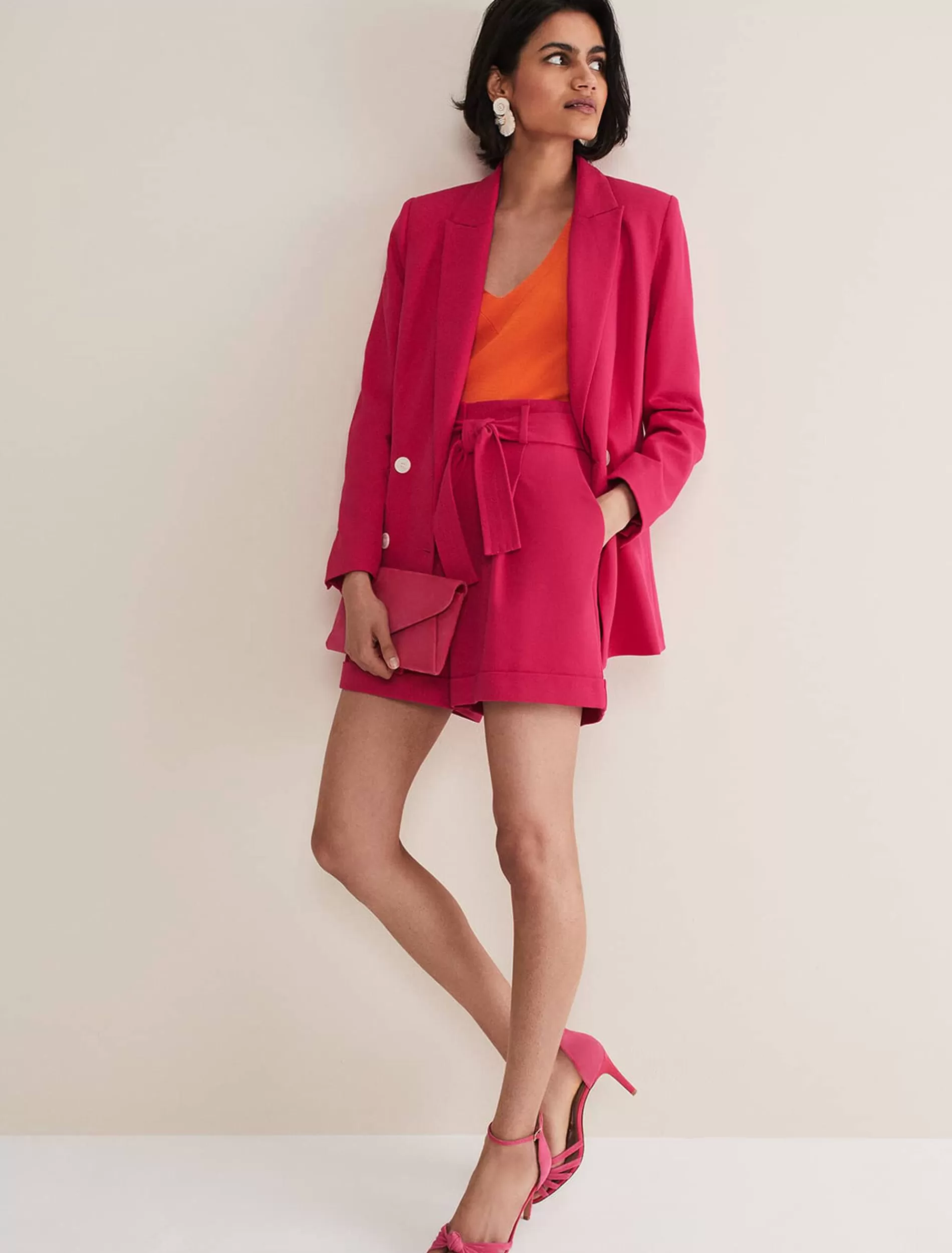 Phase Eight Camilla Pink Shorts Raspberry Shop