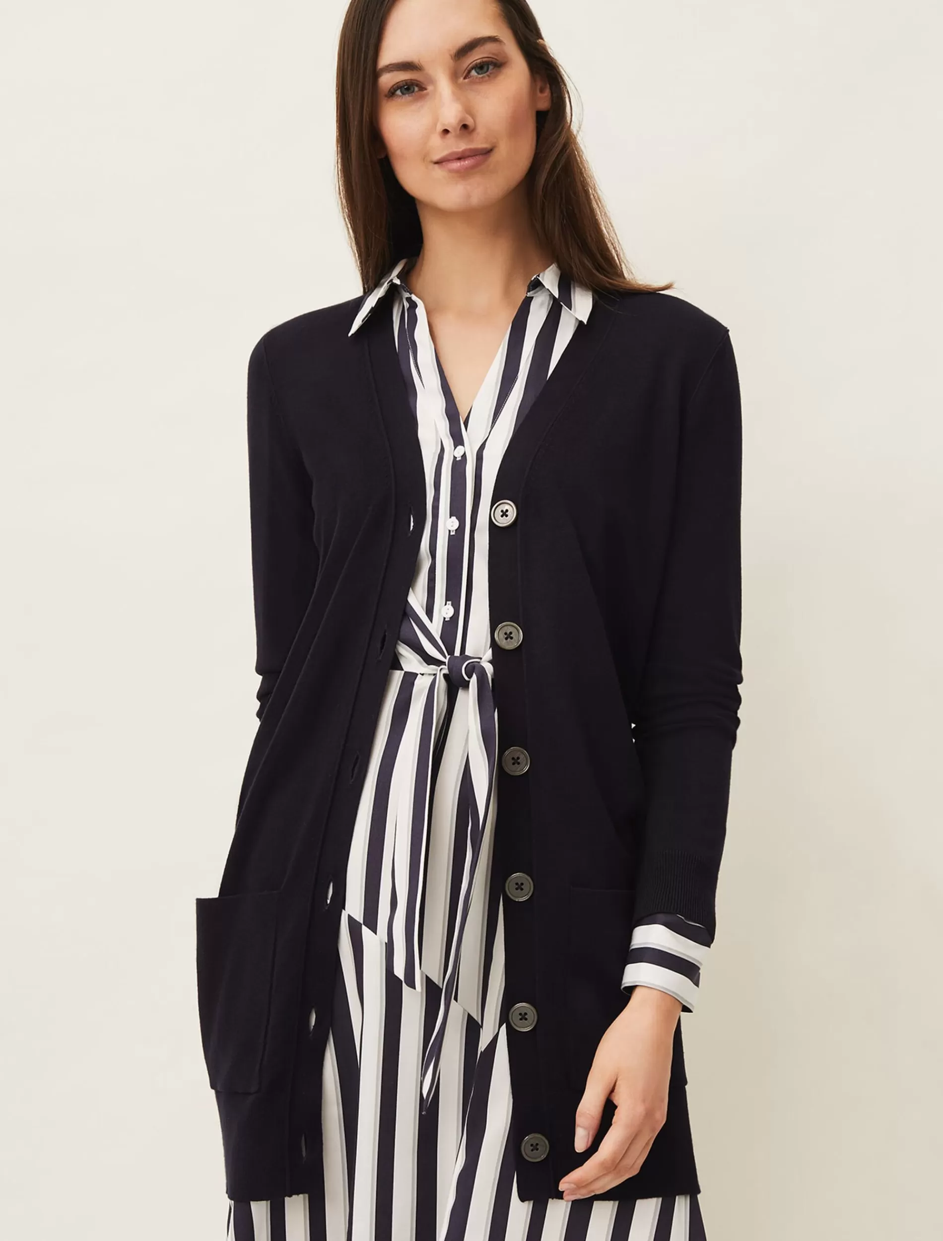 Phase Eight Camille Longline Cardigan Navy Cheap